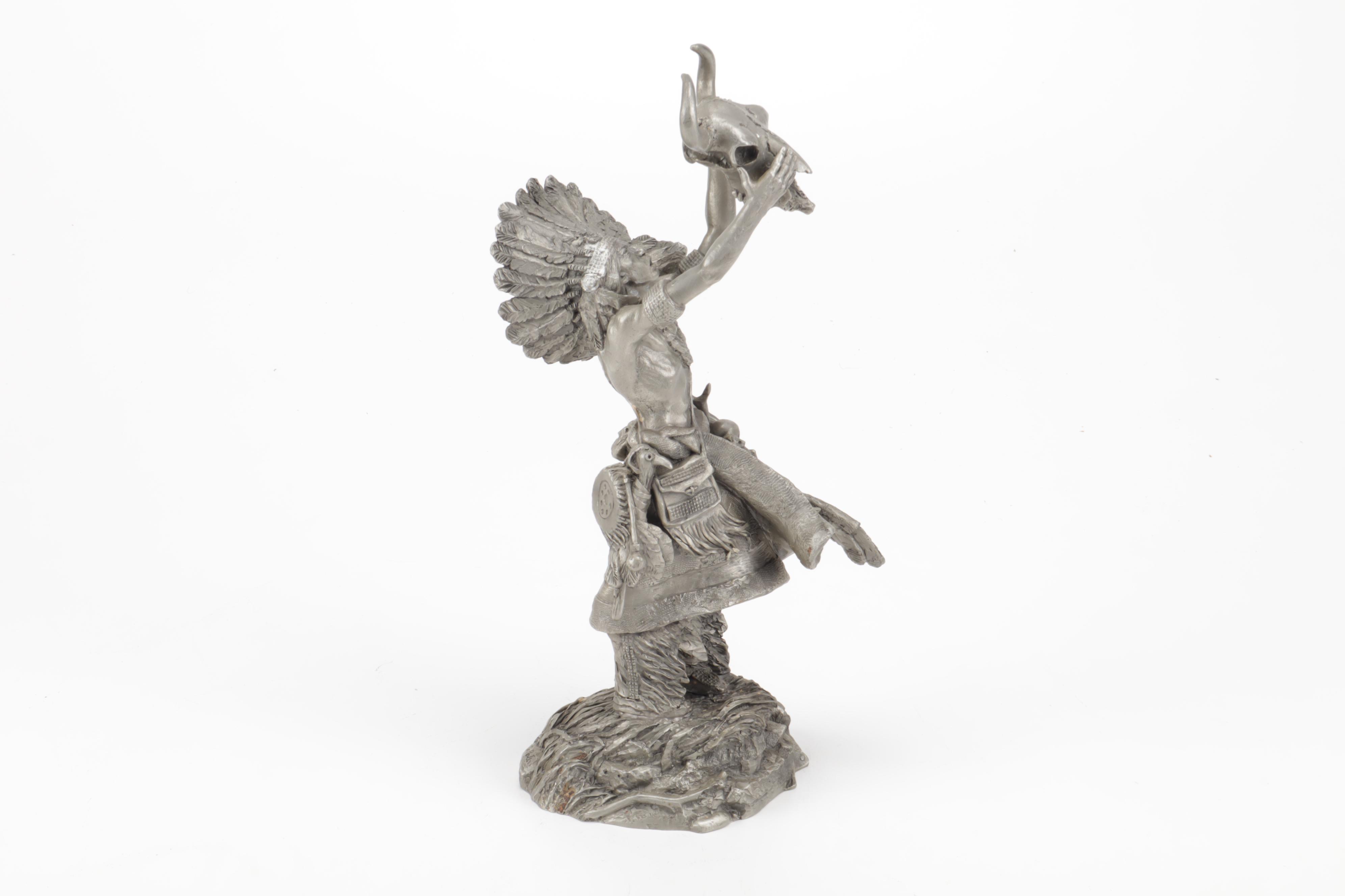 Jim Ponter Pewter Sculpture "Medicine Man"