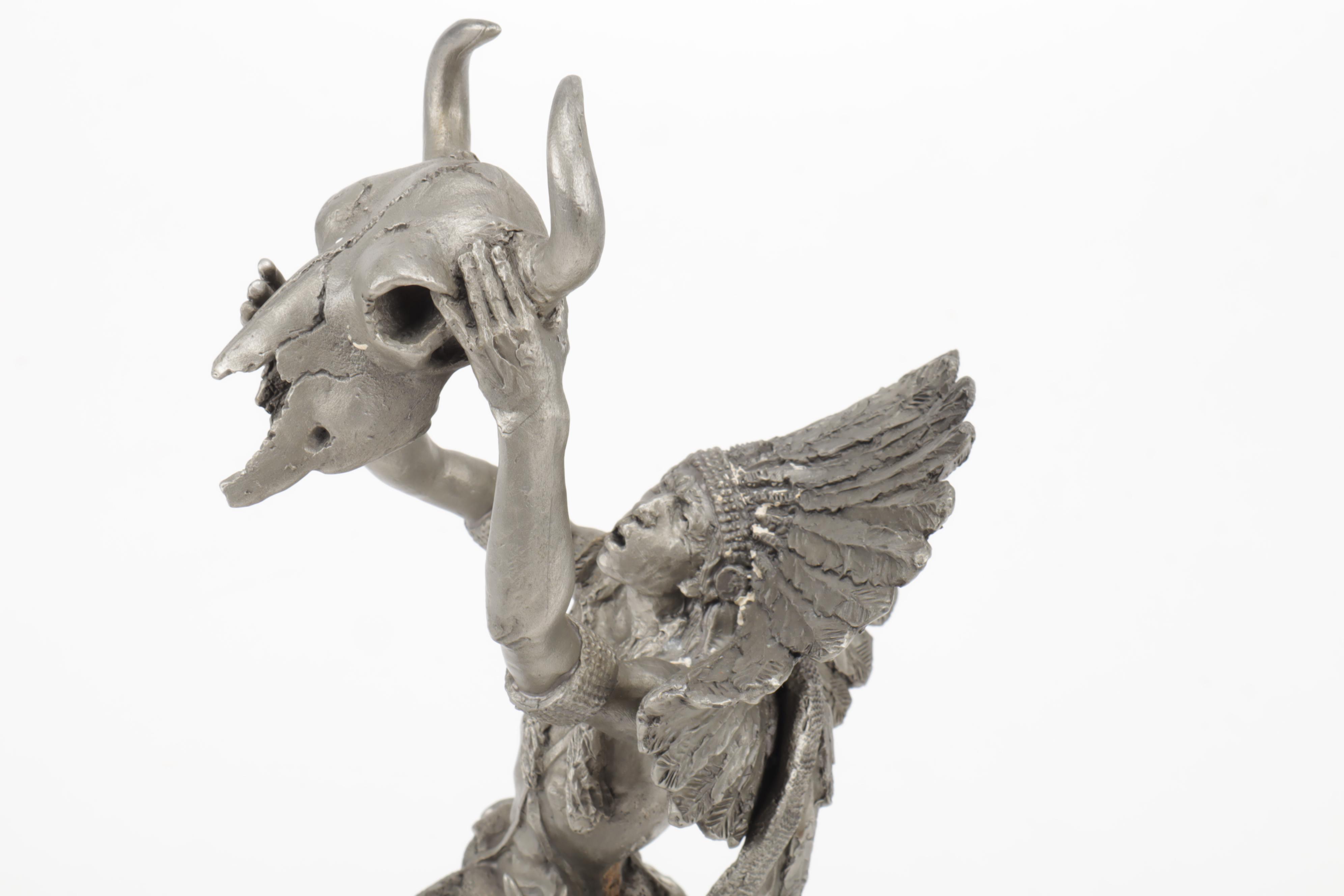 Jim Ponter Pewter Sculpture "Medicine Man"