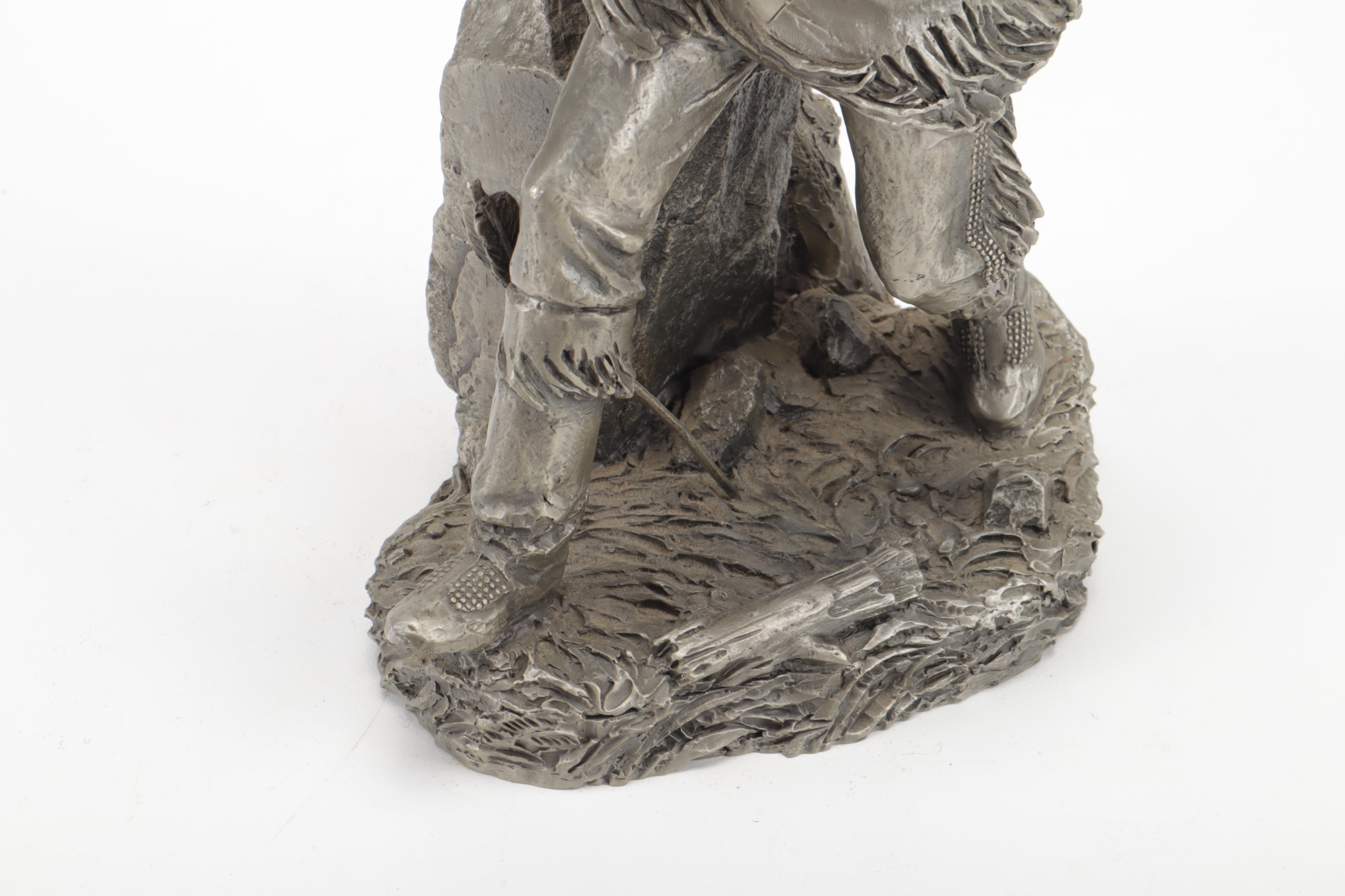 Jim Ponter Pewter Sculpture "Silent Foe"
