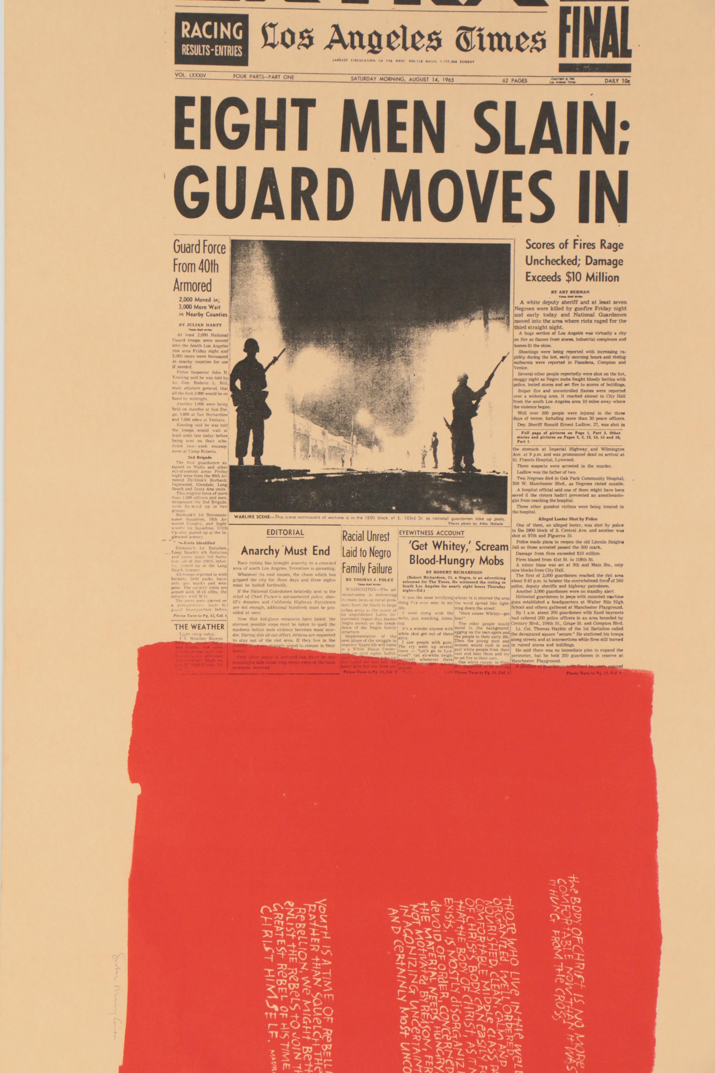 Sister Mary Corita Kent 1965 Serigraph "My People"