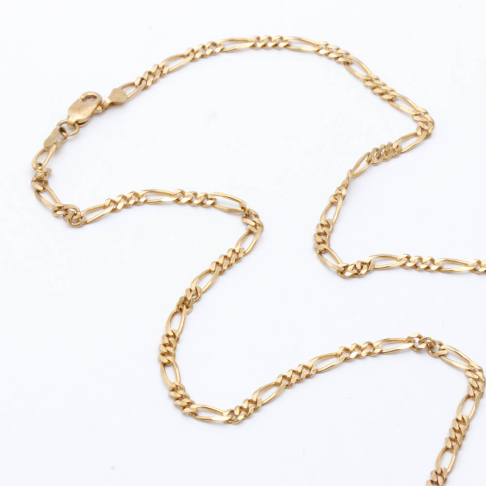 14K Yellow Gold Ruby Necklace