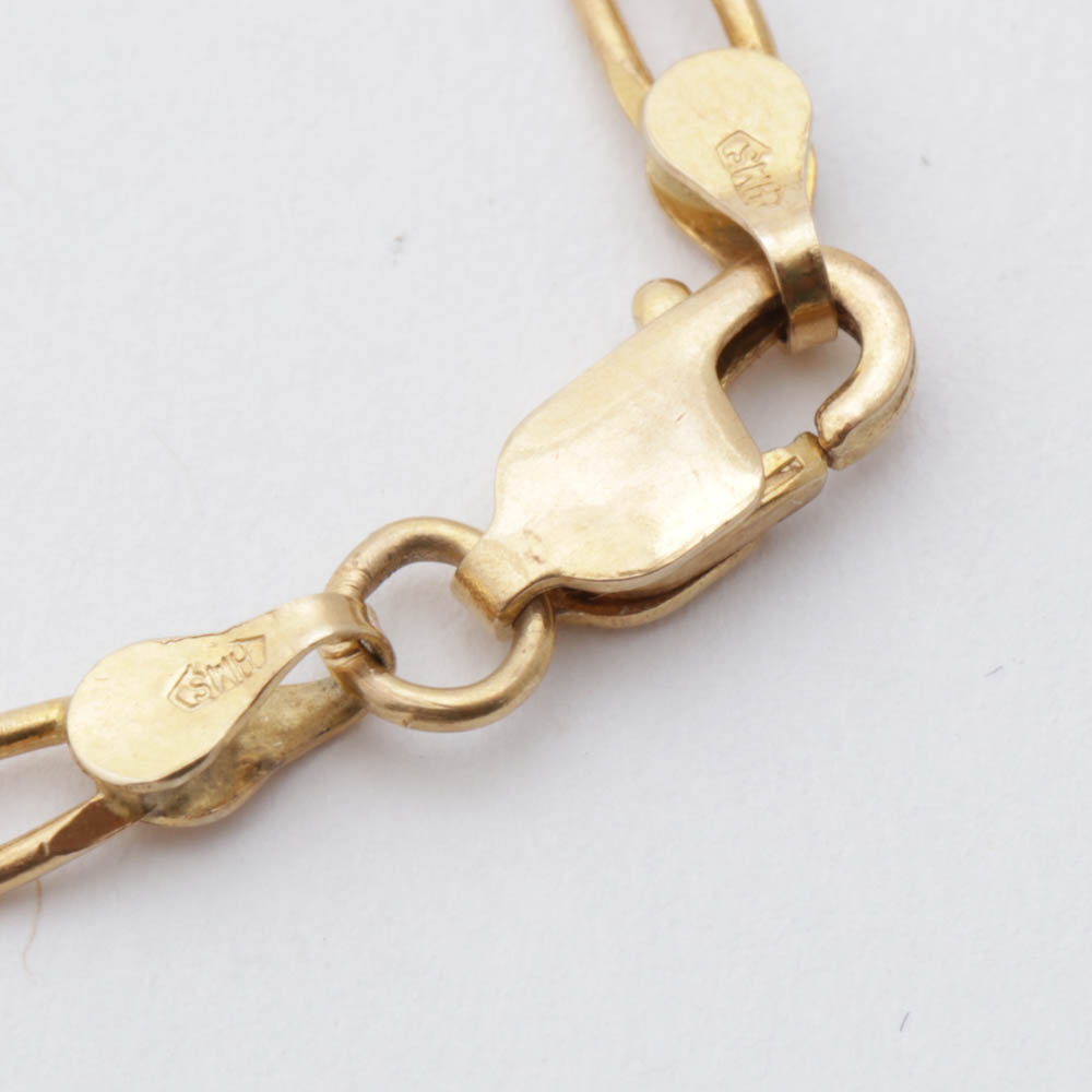 14K Yellow Gold Ruby Necklace