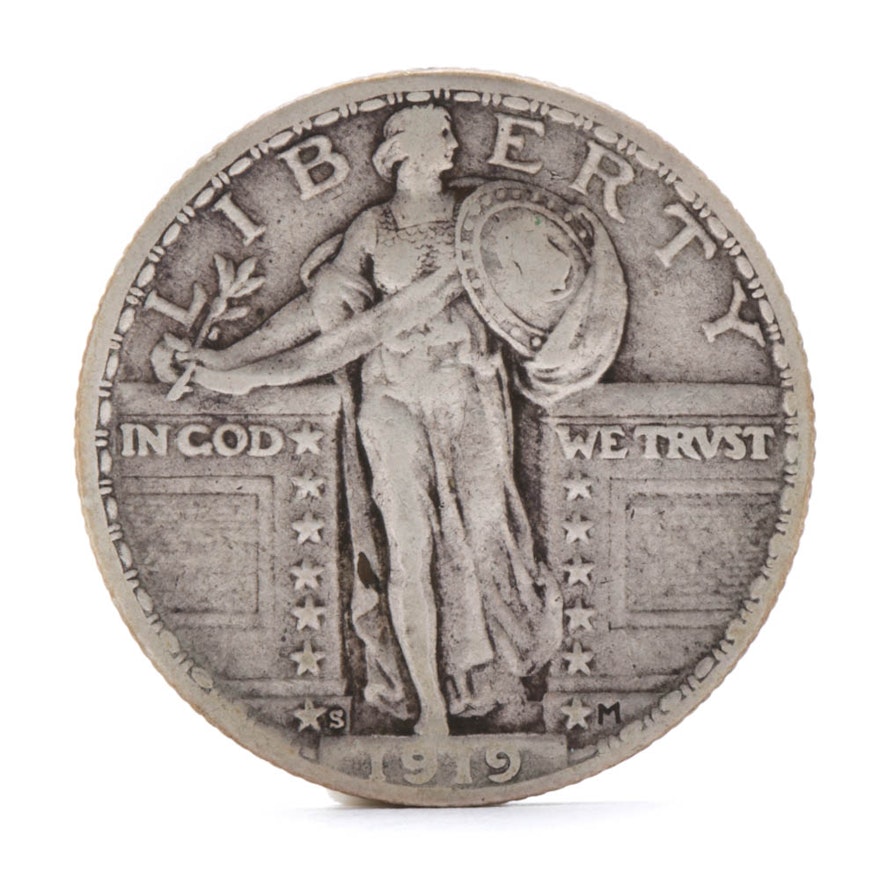 1919-S Standing Liberty Silver Quarter