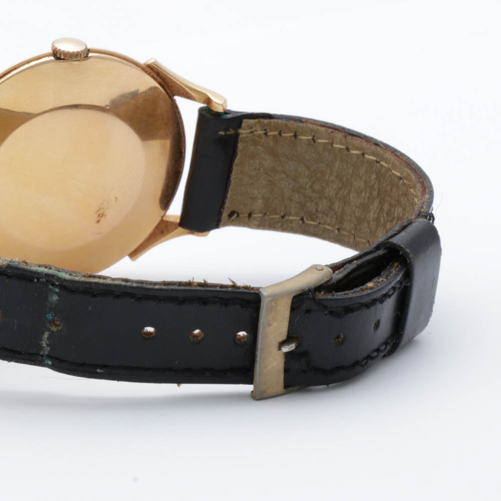 Philip Watch 18K Yellow Gold Swiss Mechanical Watch with Leather Strap