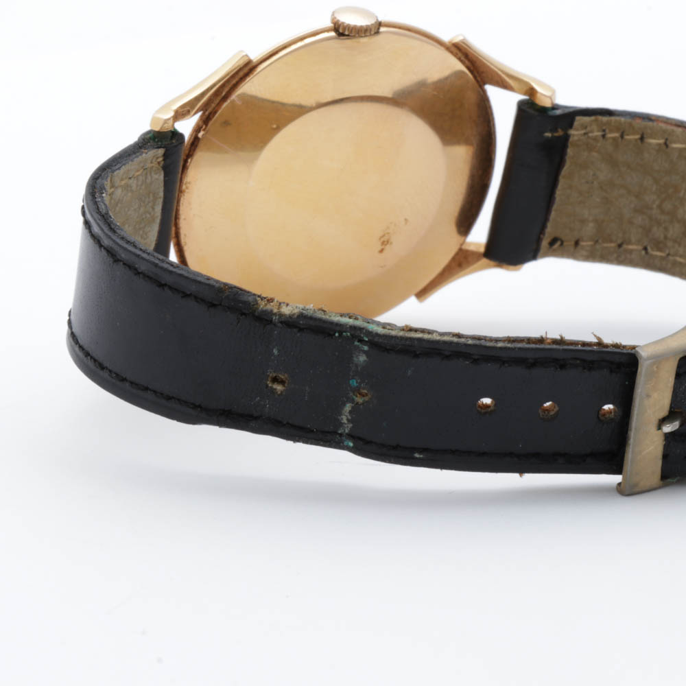 Philip Watch 18K Yellow Gold Swiss Mechanical Watch with Leather Strap