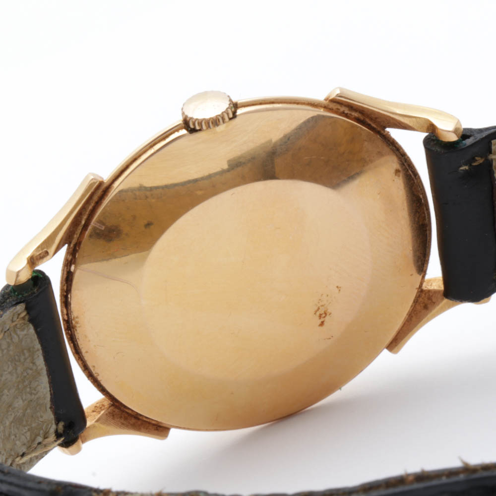 Philip Watch 18K Yellow Gold Swiss Mechanical Watch with Leather Strap