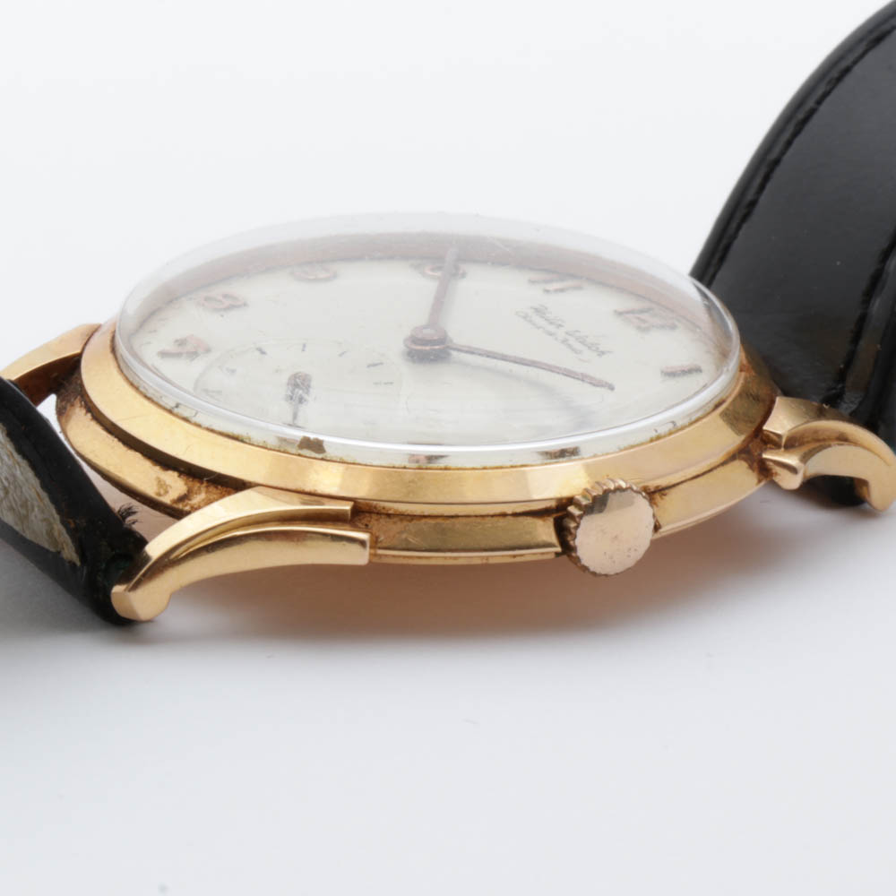 Philip Watch 18K Yellow Gold Swiss Mechanical Watch with Leather Strap