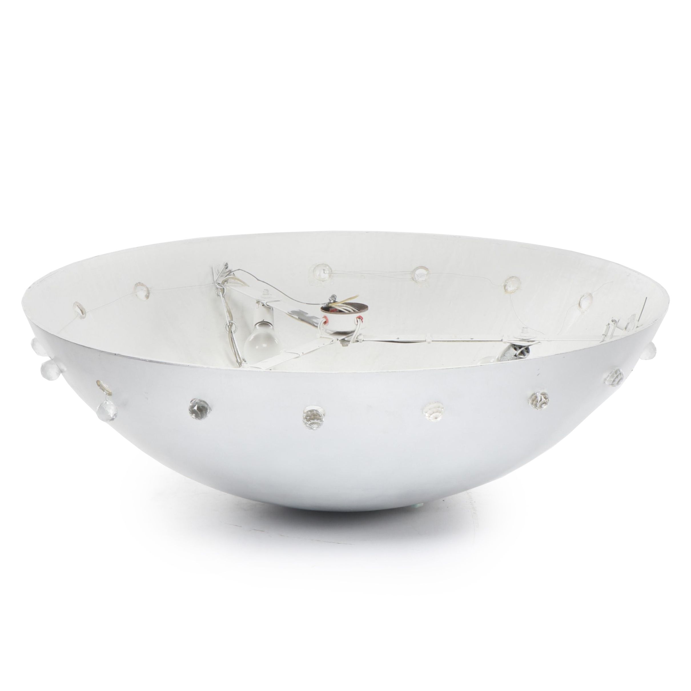 Silver Painted Plaster Pendant Light