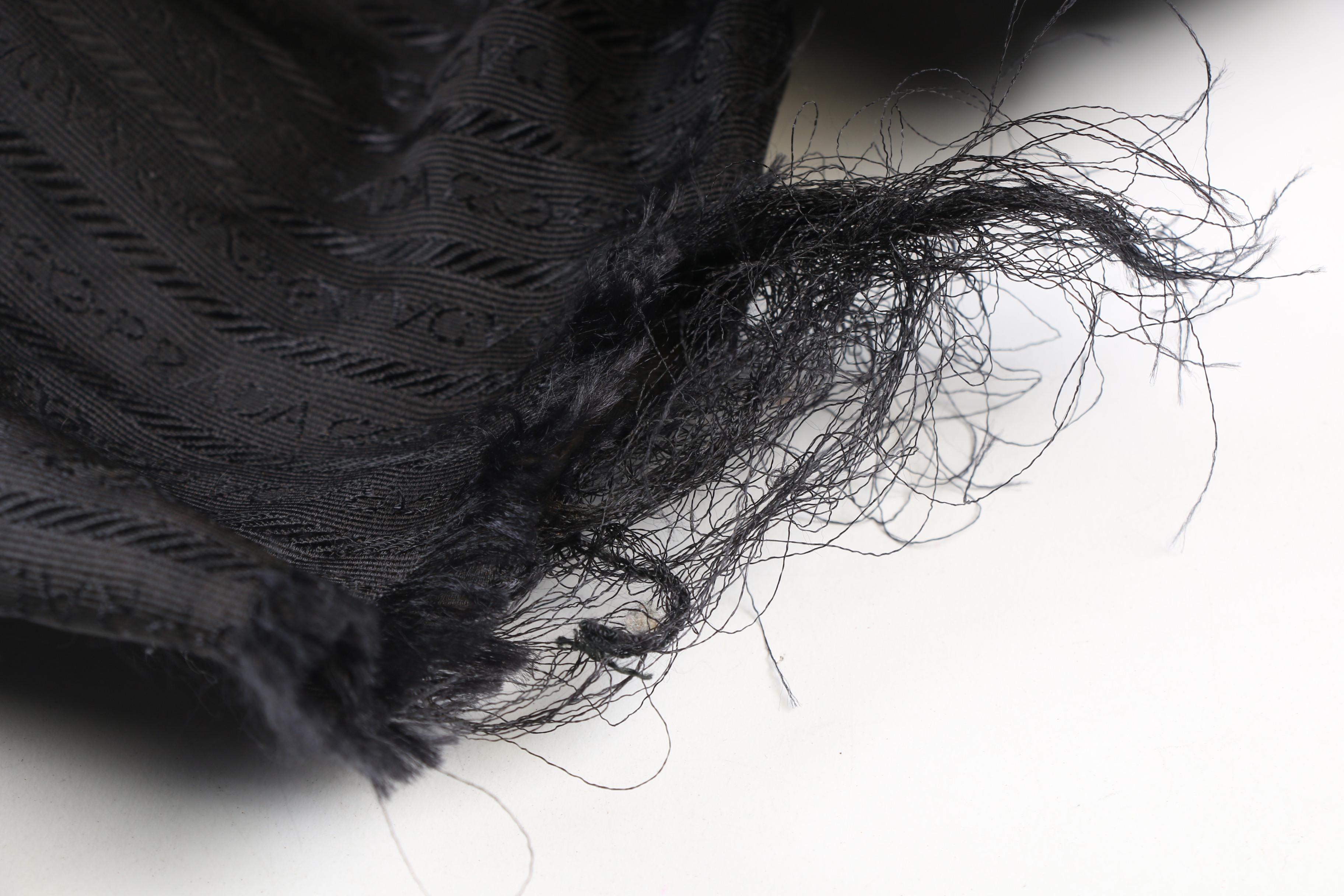 Prada Messenger Bag in Black Tessuto and Leather