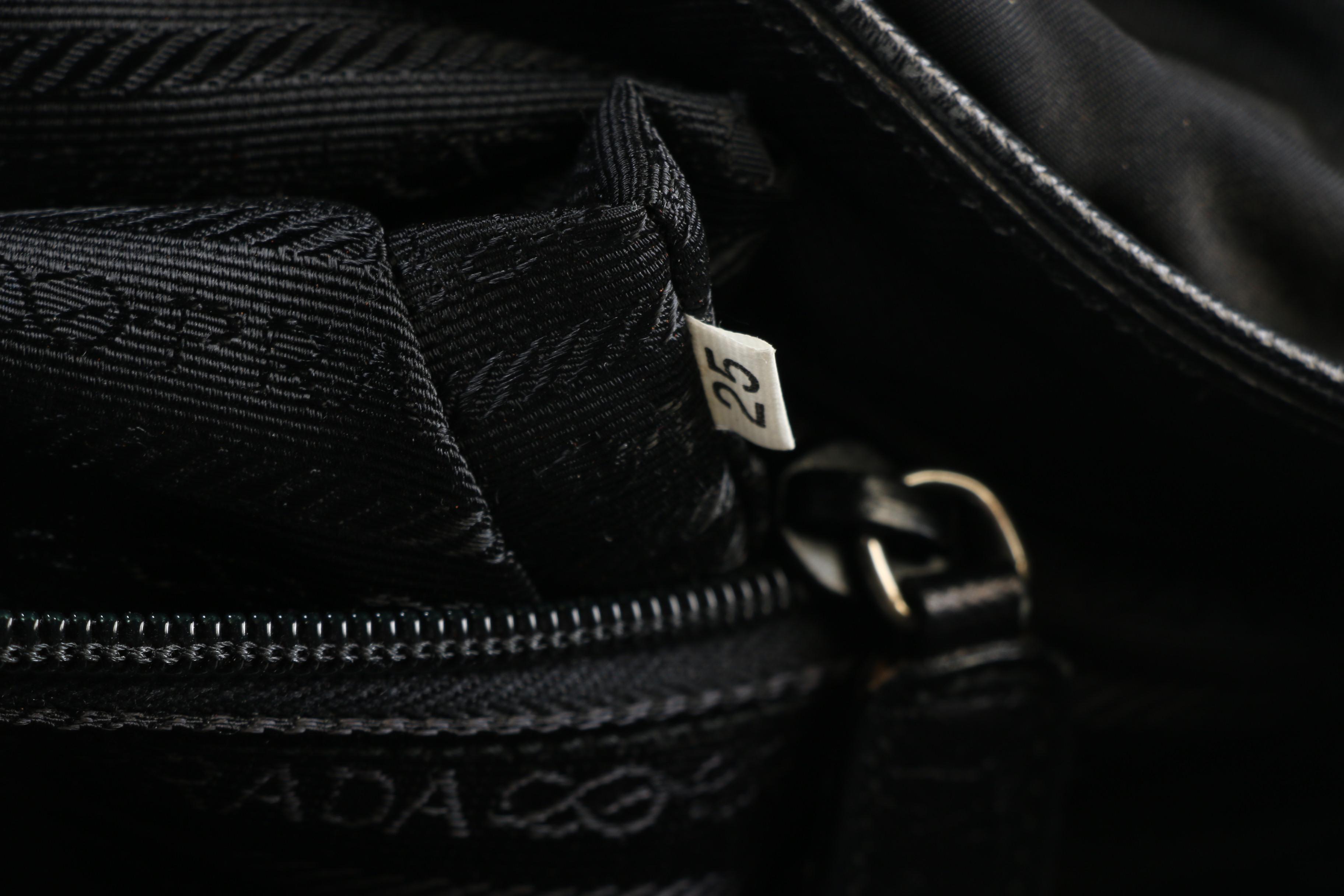 Prada Messenger Bag in Black Tessuto and Leather