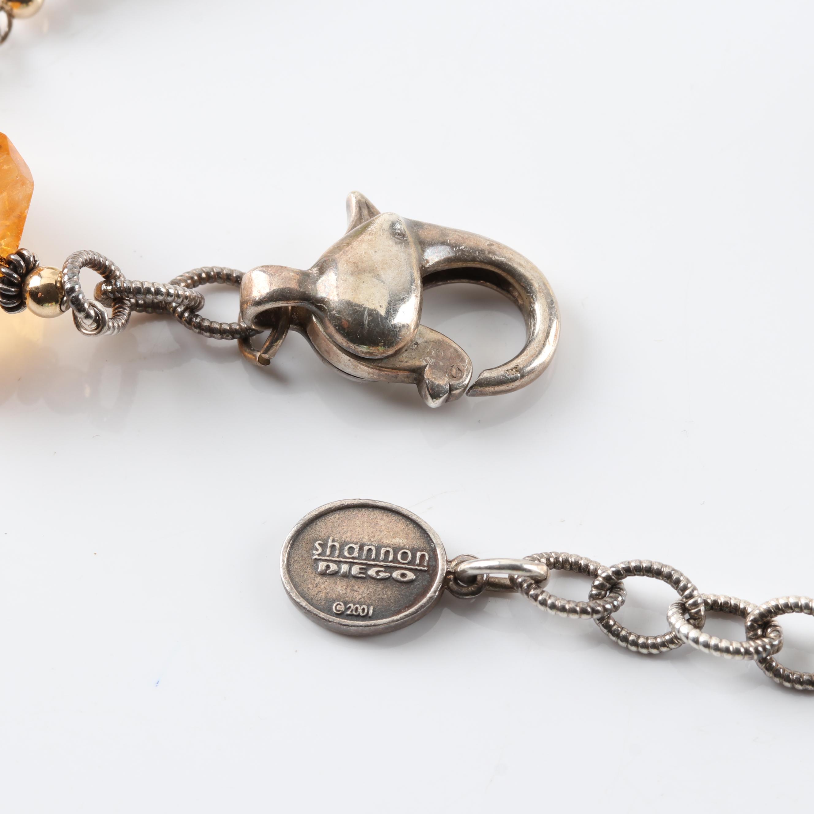 Shannon Diego Sterling Silver Quartz Bead Necklace with Prehnite Earrings