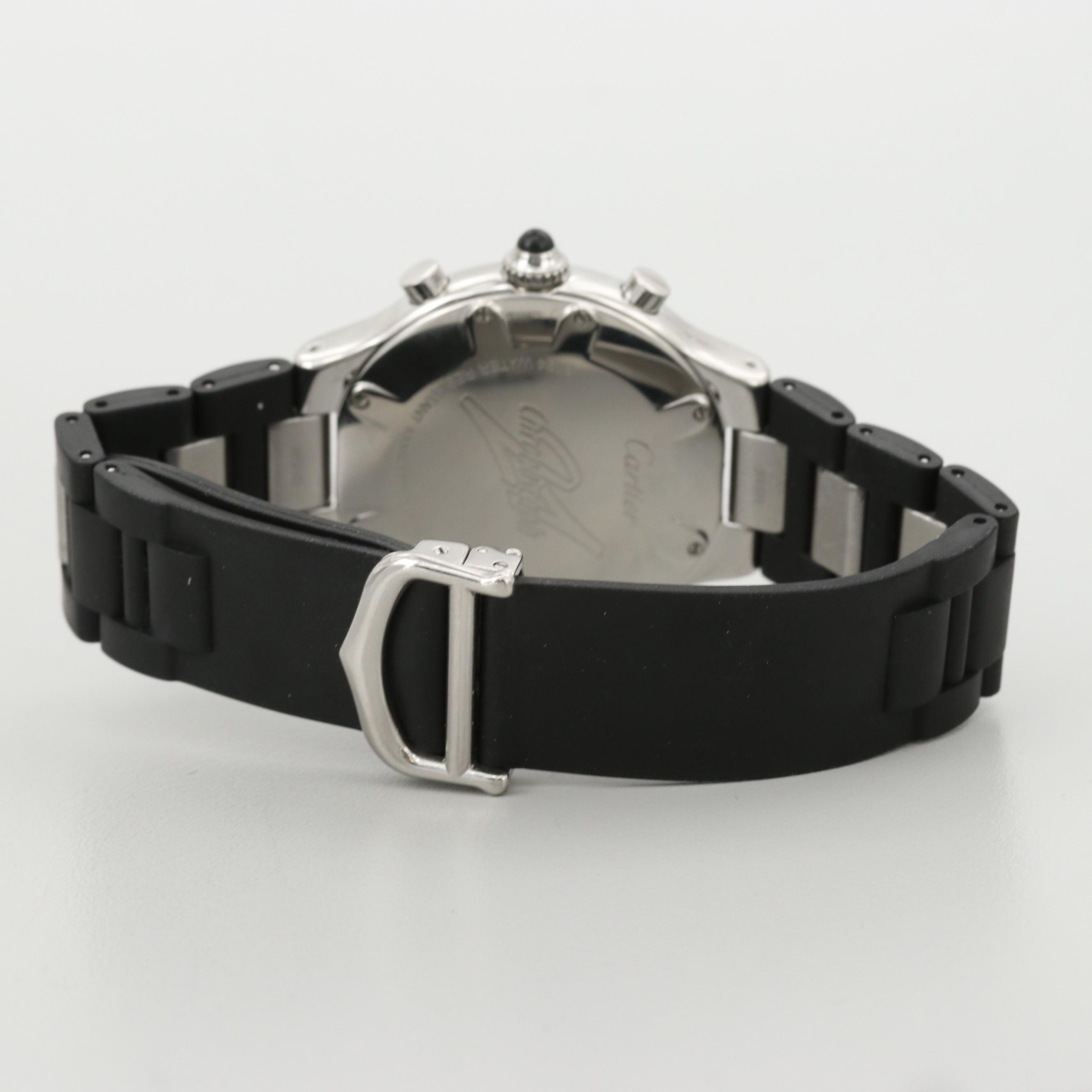 Cartier 21 Stainless Steel Chronograph Quartz Watch