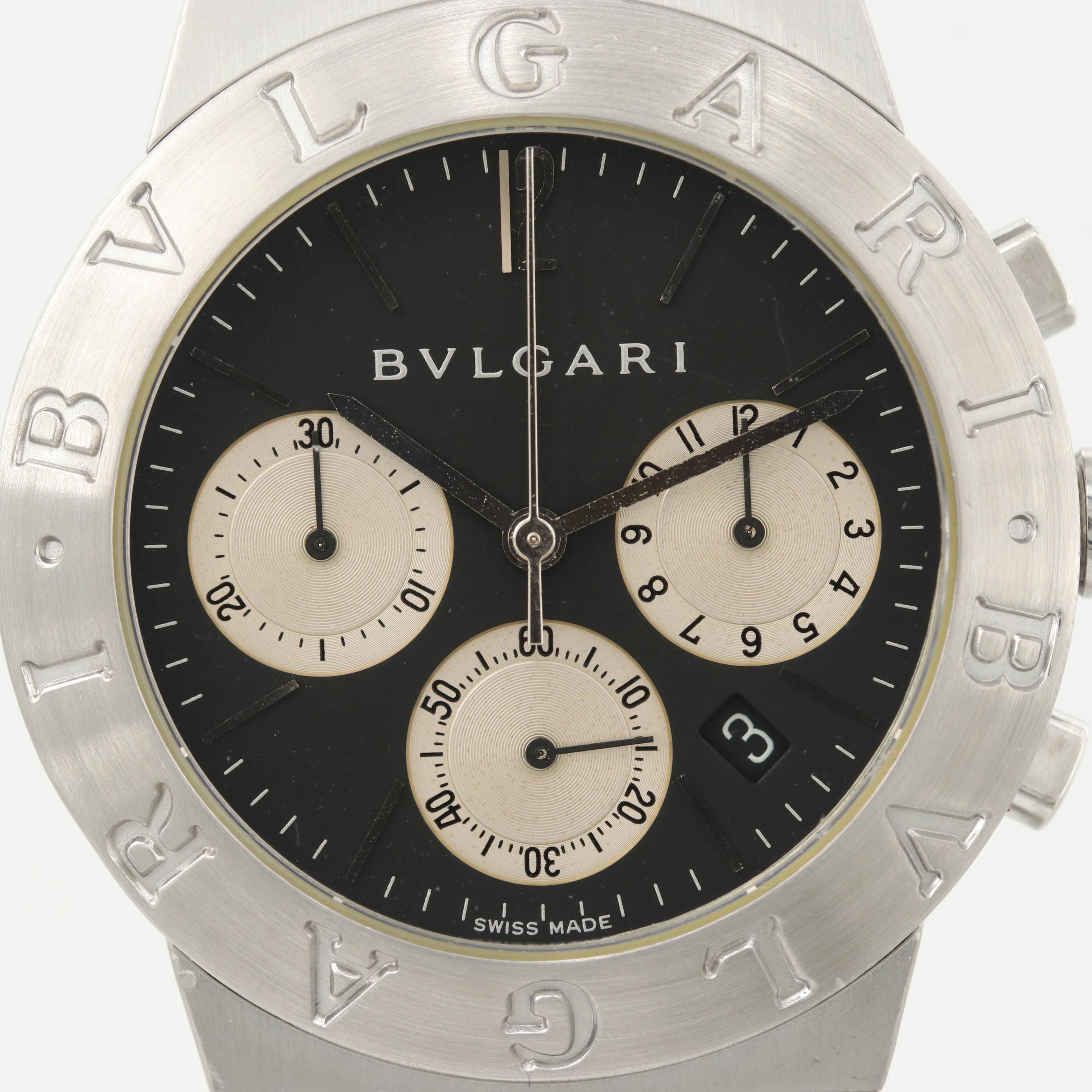 Bulgari Diagono Chronograph Stainless Steel Quartz Watch