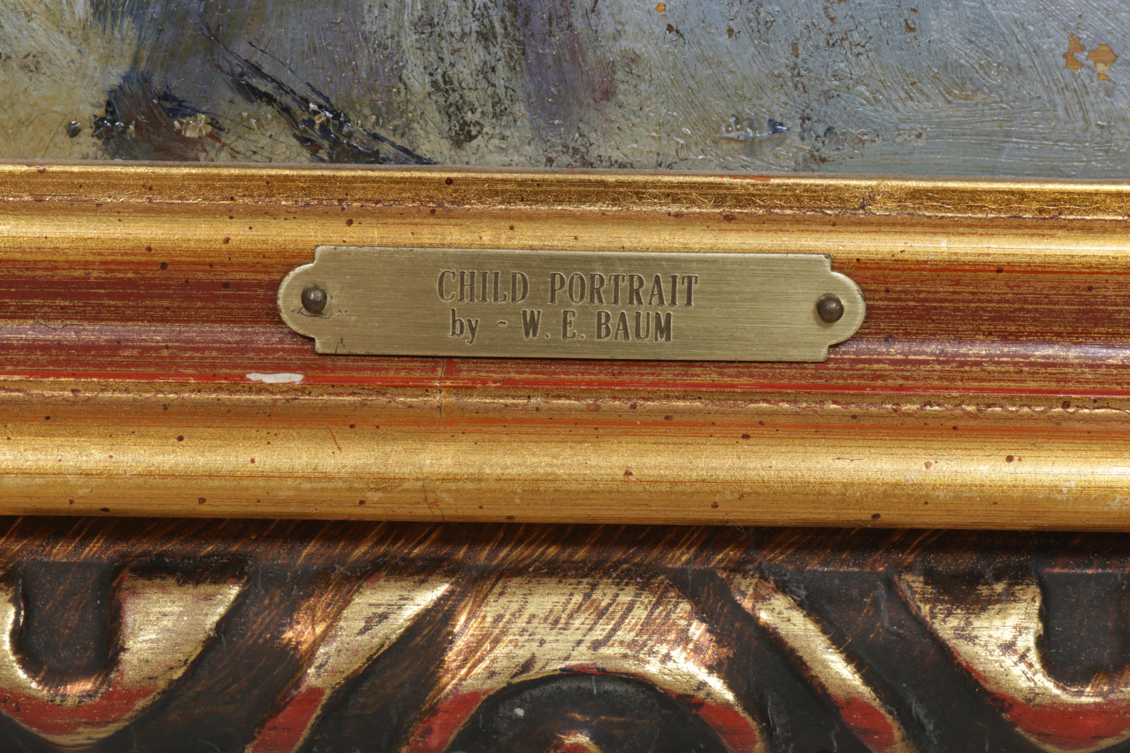 Walter Emerson Baum Oil Painting "Child Portrait"