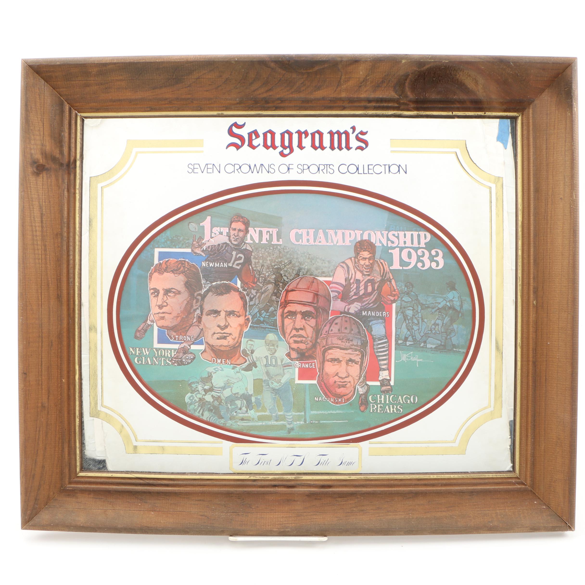 Seagram's "Seven Crowns of Sports" Collection "The 1st NFL Title Game" Mirror