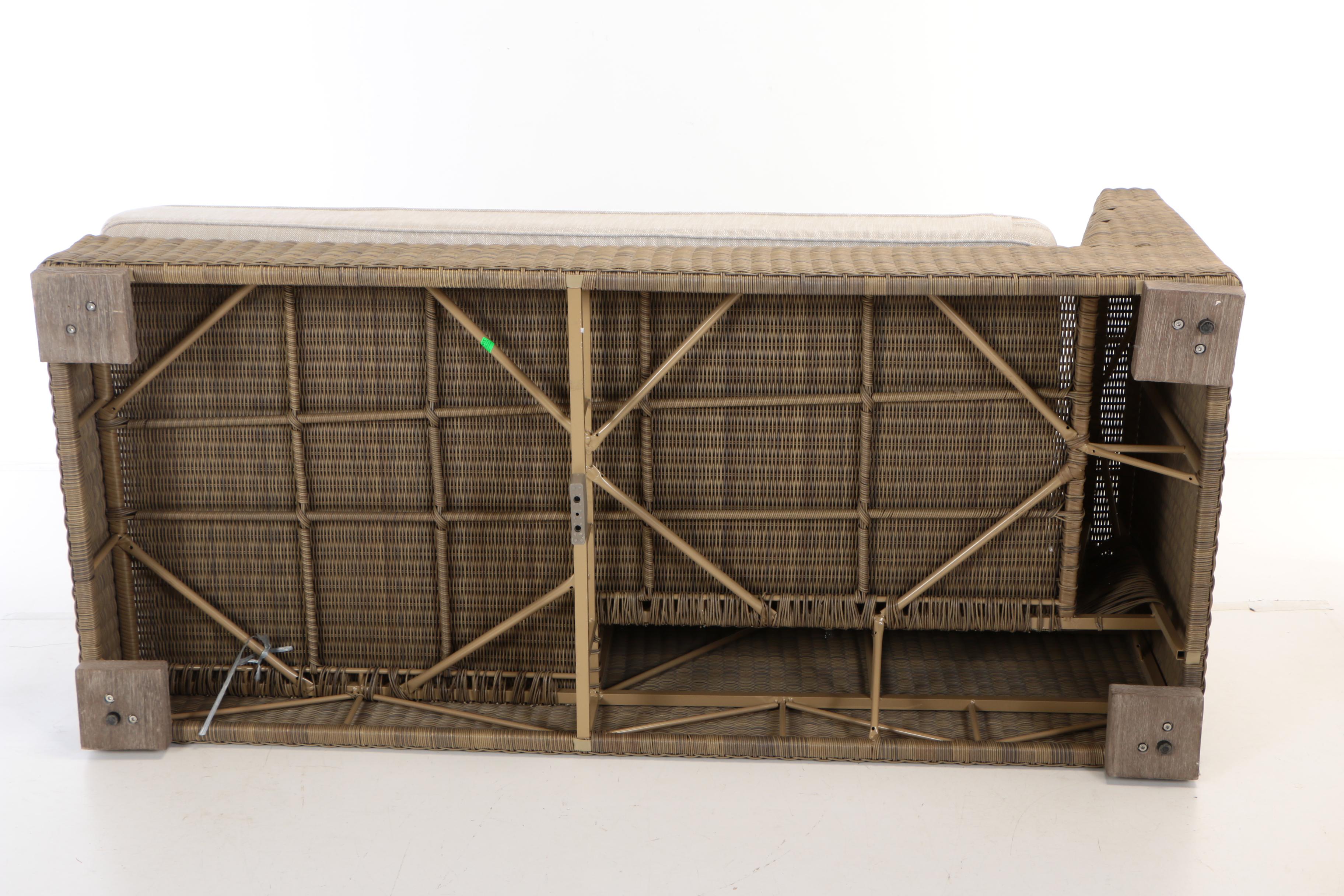 Restoration Hardware, All-Weather Wicker "Biscayne Luxe" Patio Chaise Lounge