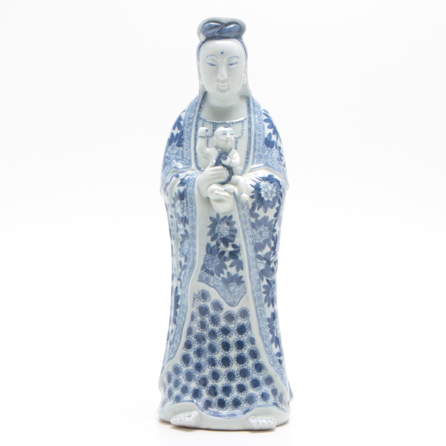 Chinese Blue and White Porcelain Figurine