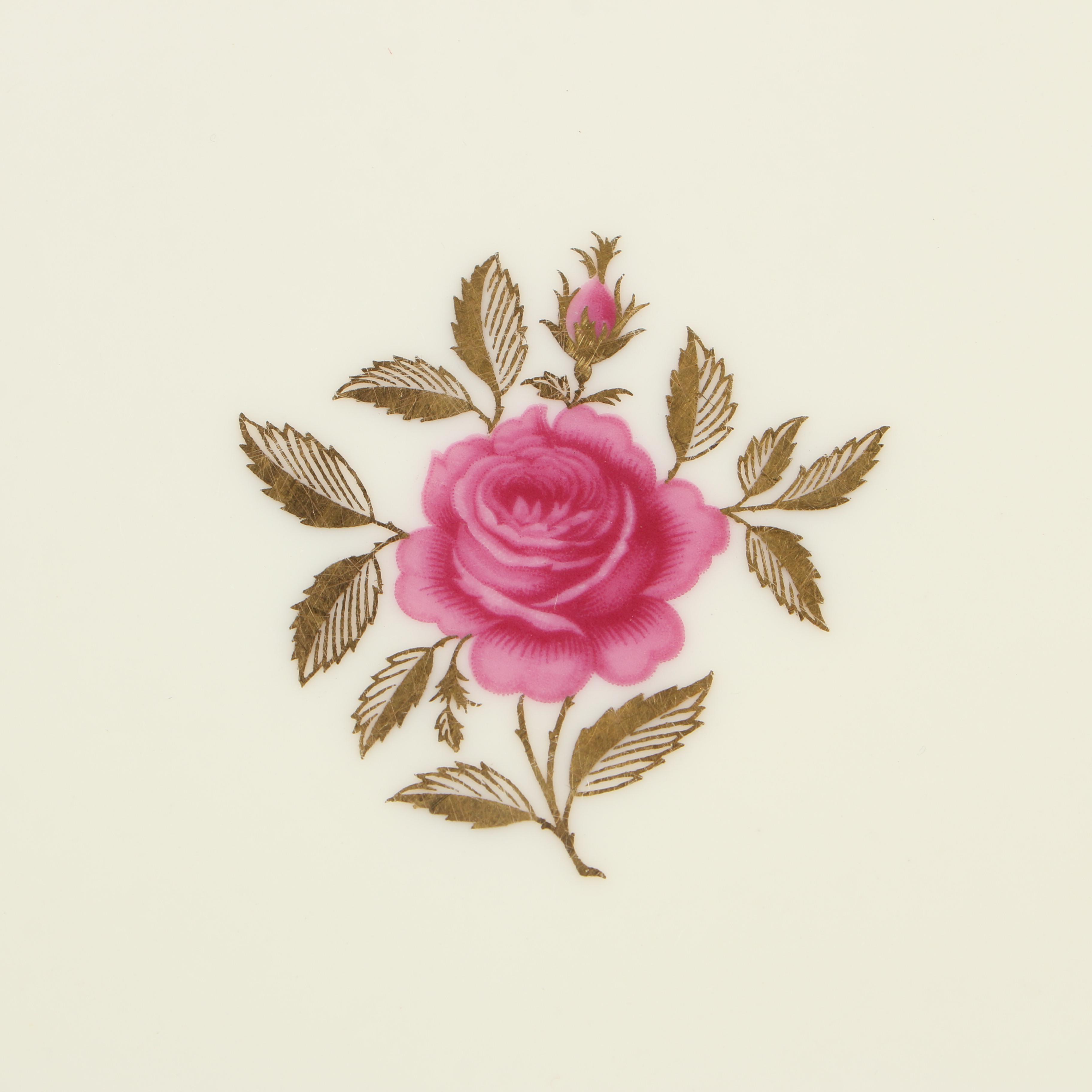 Lenox "Rhodora" Bone China Dinnerware for Eight, 1953–1982