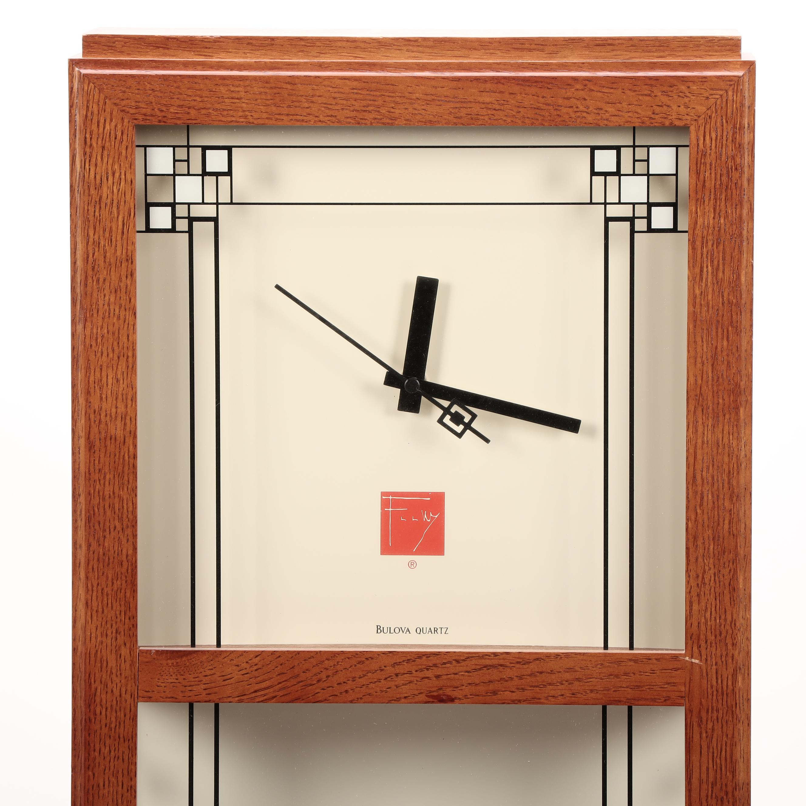 Frank Lloyd Wright FOundation Bulova "Gilmore" Wall Clock