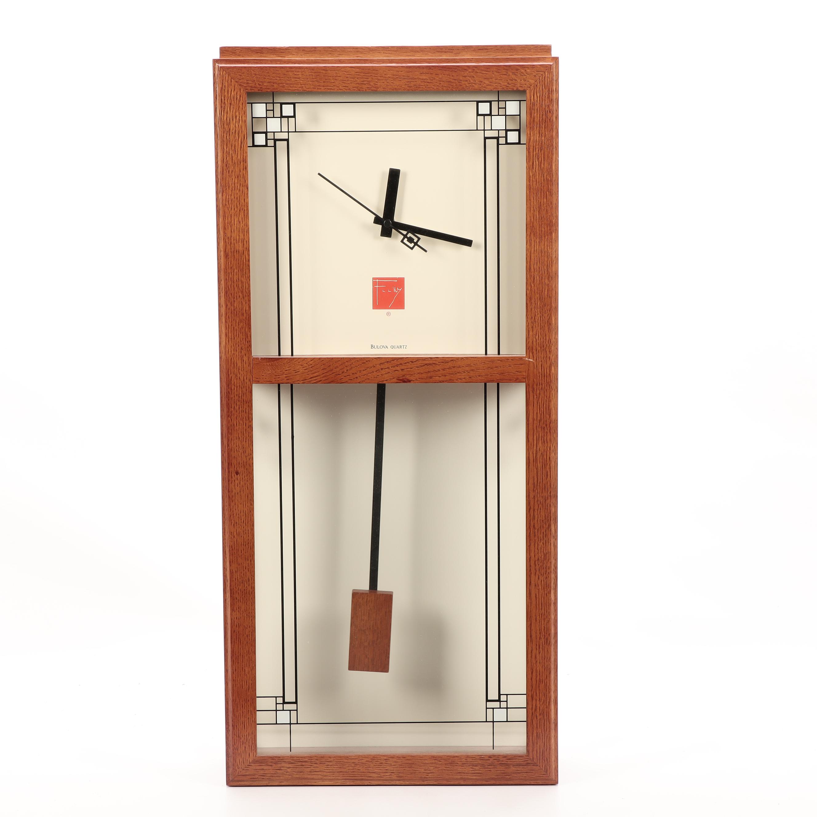 Frank Lloyd Wright FOundation Bulova "Gilmore" Wall Clock
