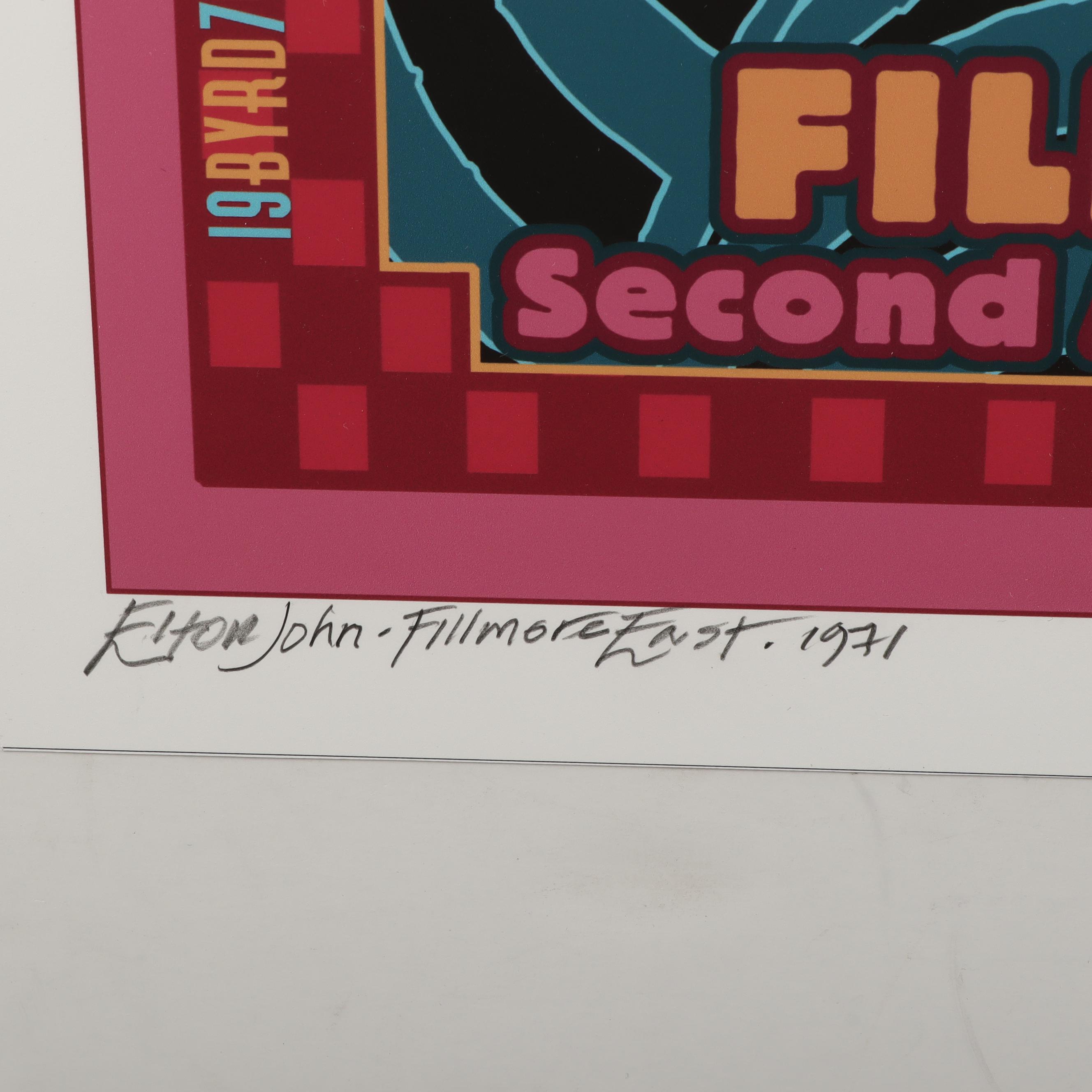 David Edward Byrd Giclee Print of Elton John Concert Poster