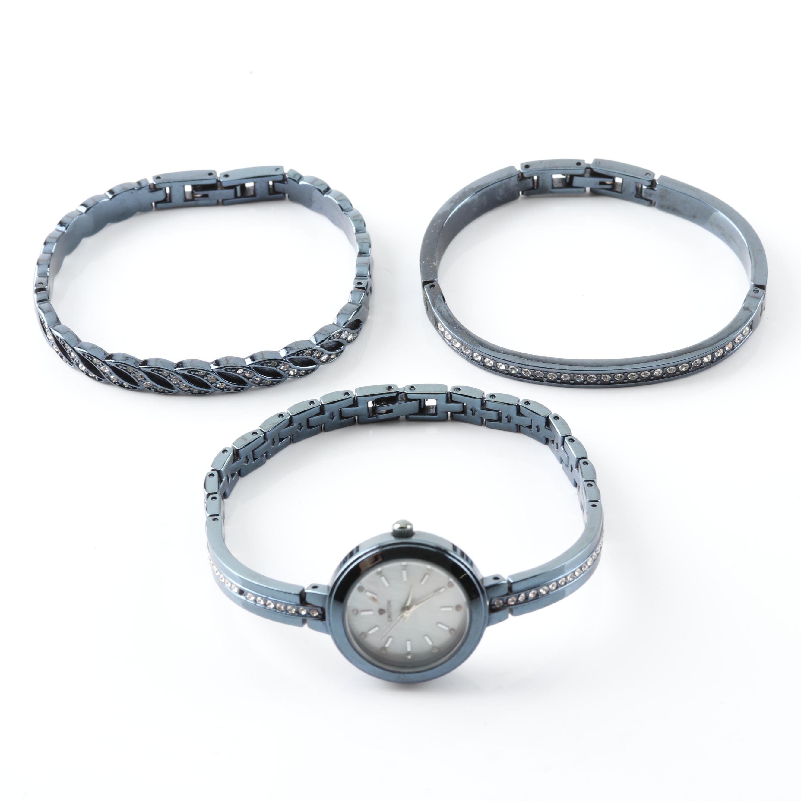 Croton Fashion Watch and Bracelet Set