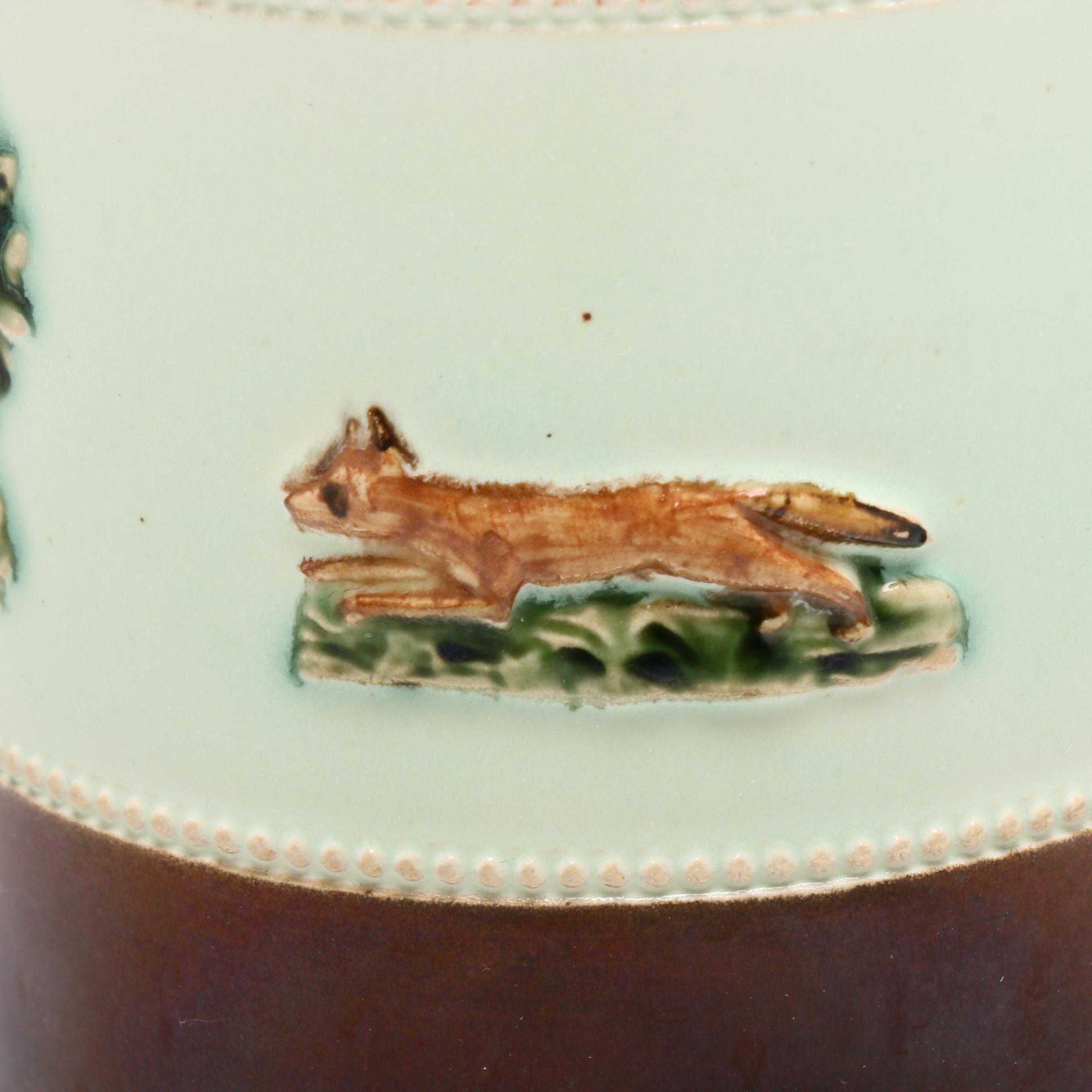 Bourne Denby, Derby, "Fox Hunt" English Ceramic Mugs, Circa 1940s