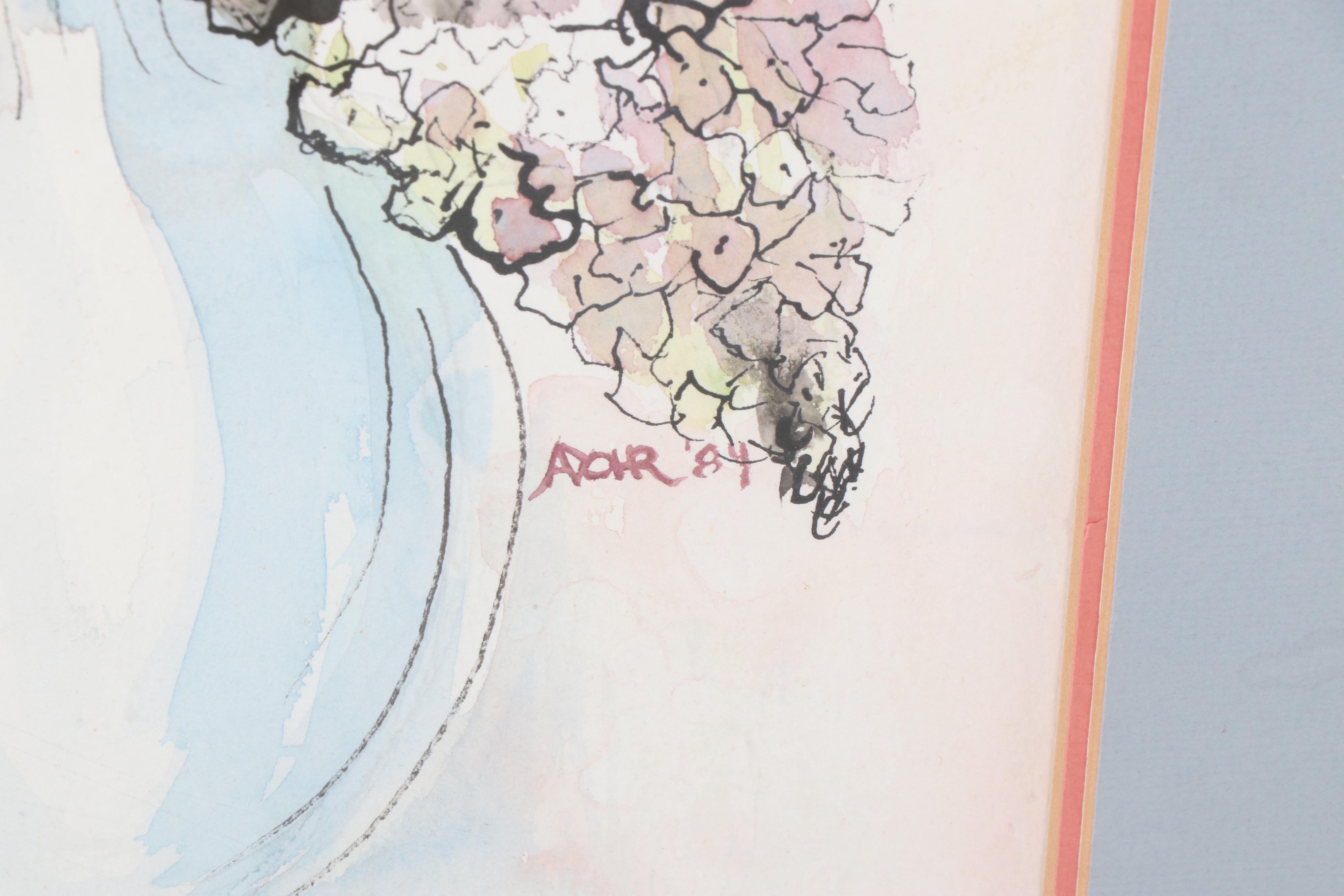 Late 20th Century Watercolor Paintings