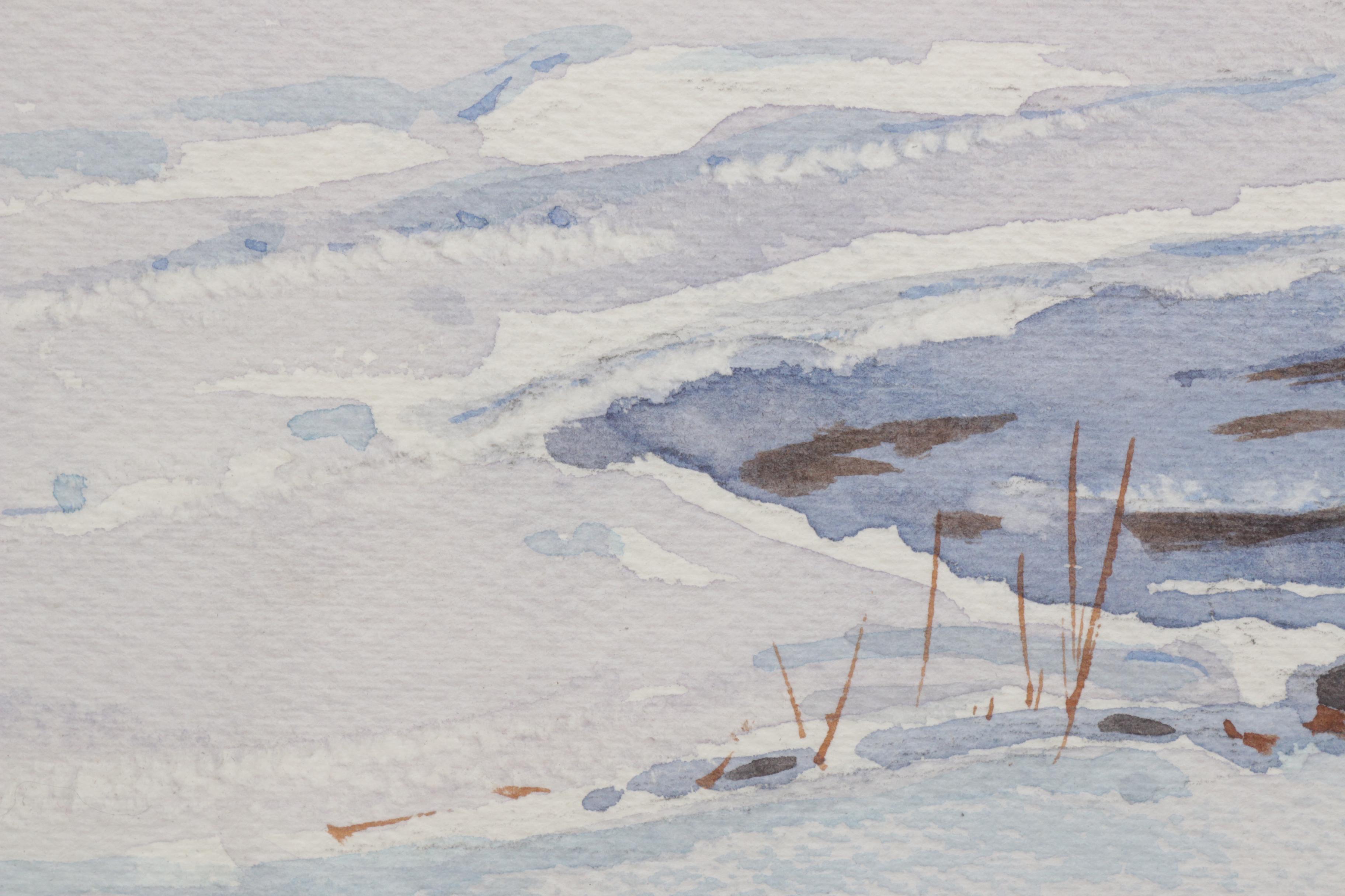 Crawford Donnelly Winter Landscape Watercolor Painting
