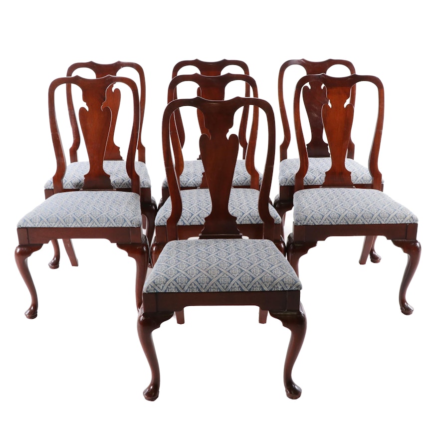 Federal Style Mahogany-Finish Wood Dining Chairs