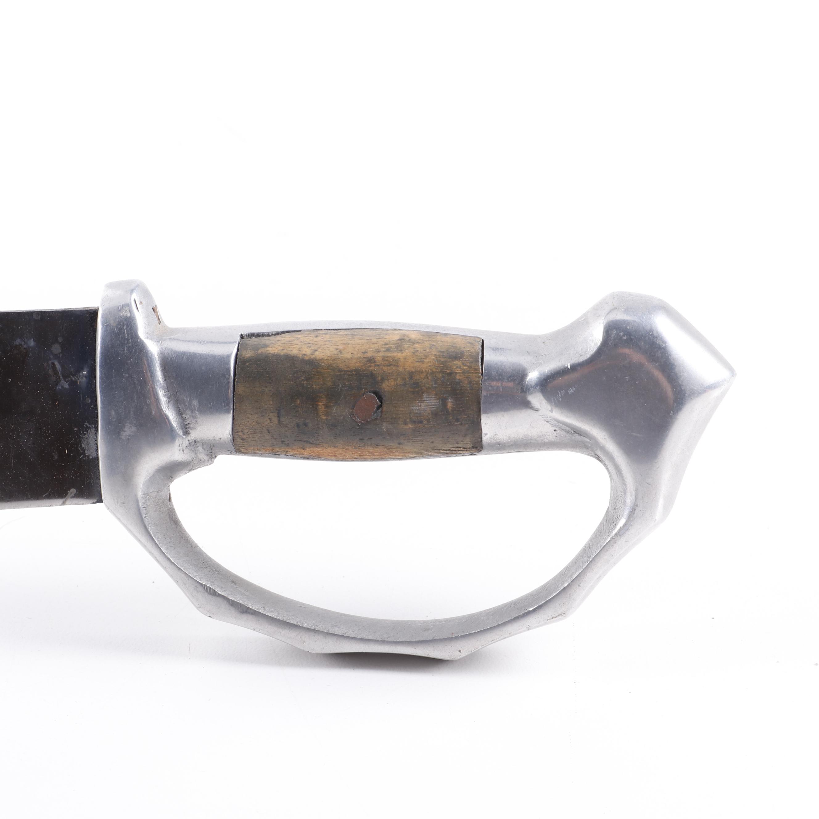 Oaxaca Mexico Steel Machete with Hand Stitched Leather Sheath