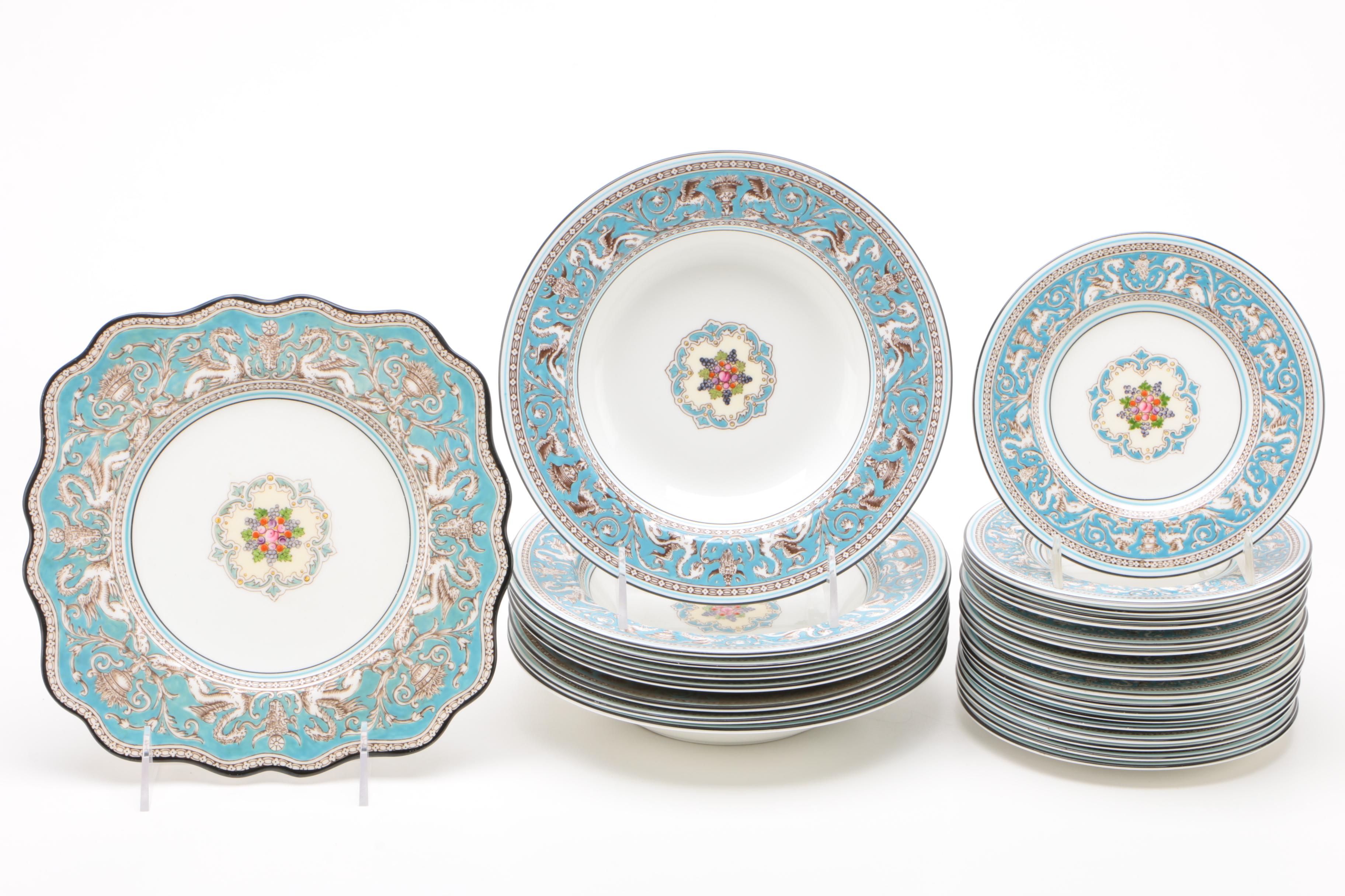 Wedgwood "Florentine" Bone China Dinnerware, Mid/Late 20th Century