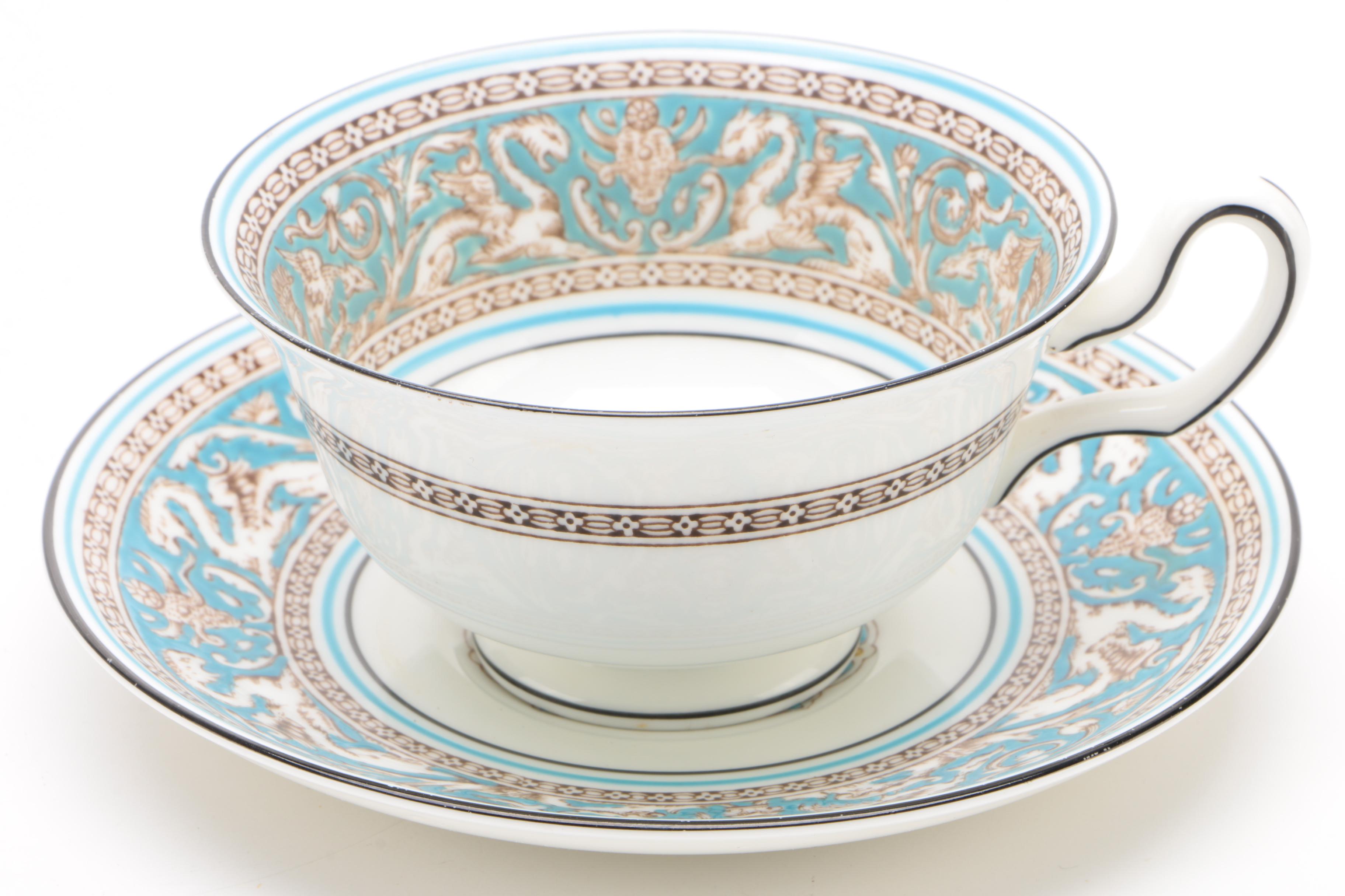 Wedgwood "Florentine" Bone China Dinnerware, Mid/Late 20th Century