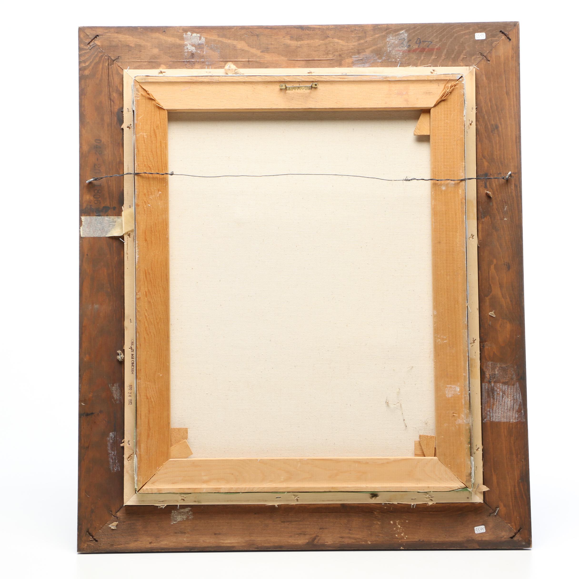 Heil Oil Painting of Victorian House in Landscape