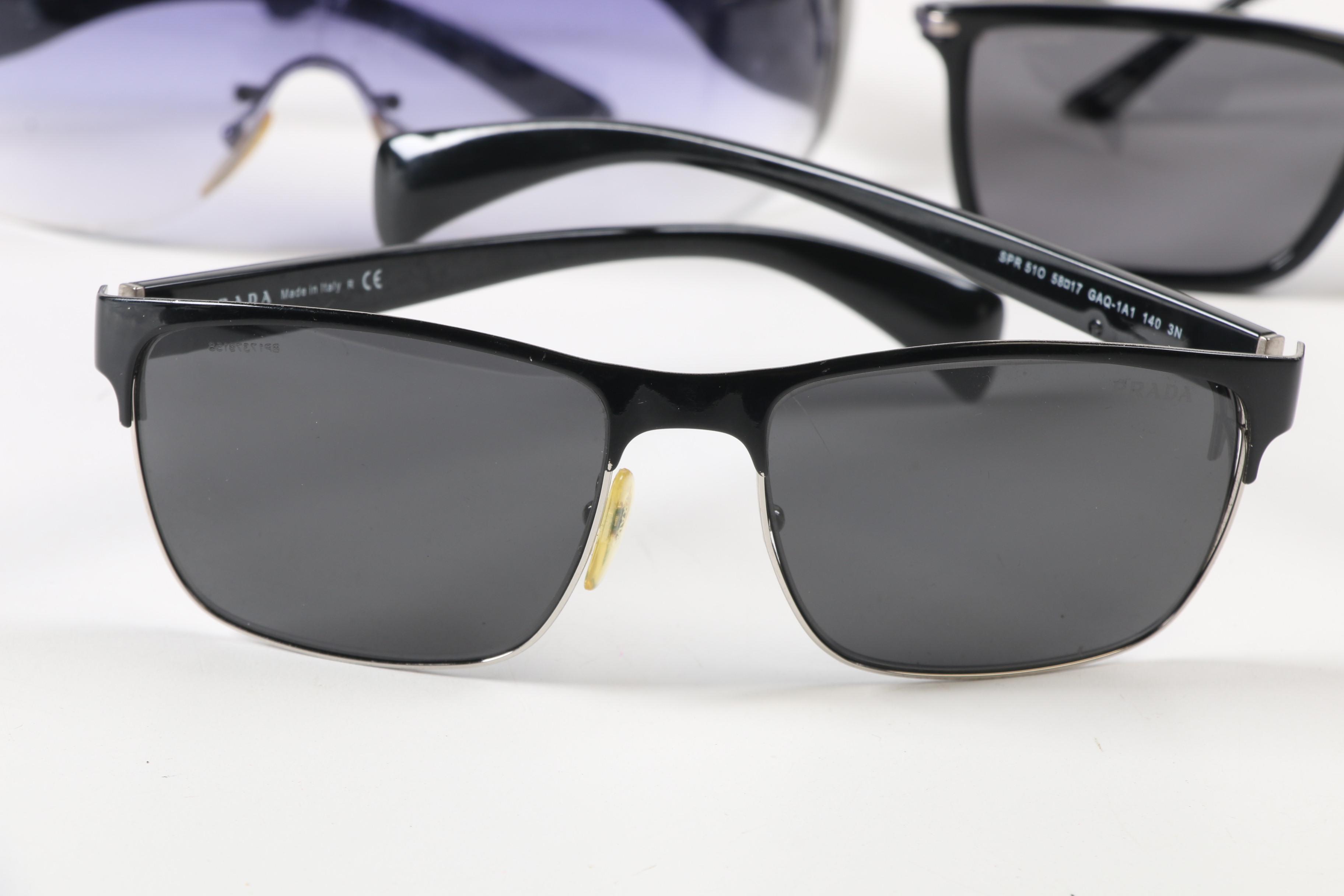 Prada SPR 58S, SPR 510 and Giorgio Armani AR8010 Sunglasses