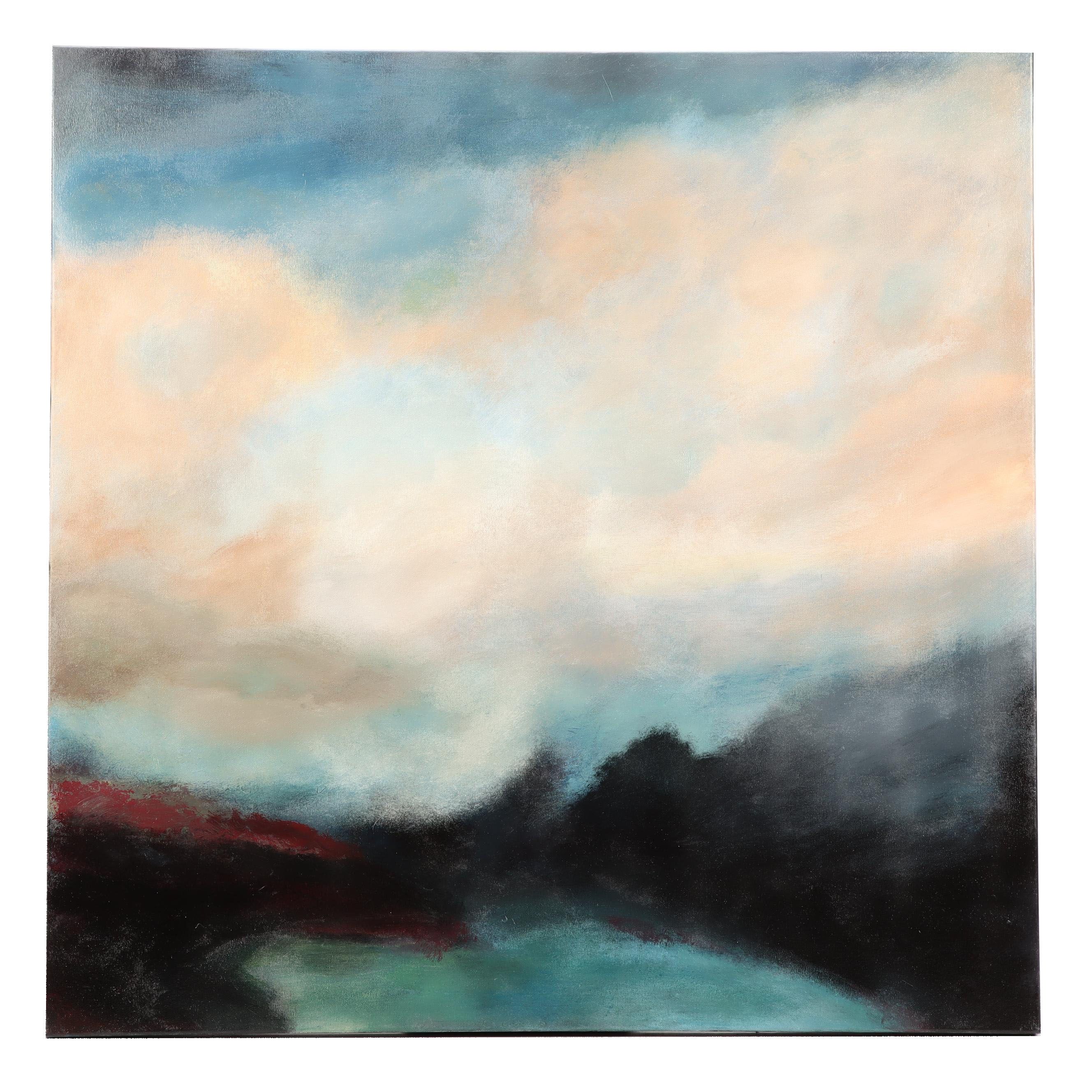 Neville Shenton Acrylic Painting "Mountain Glow"