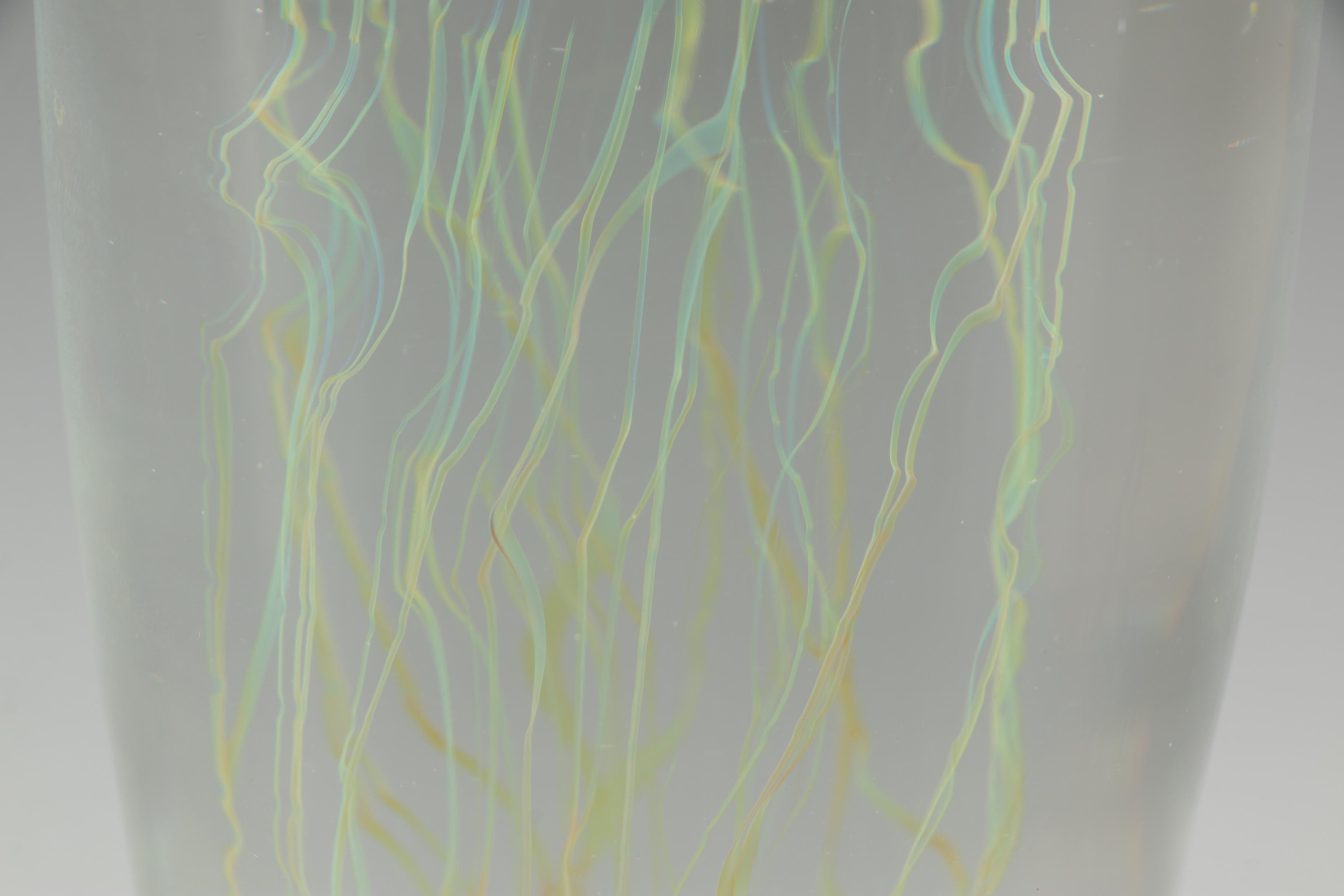 Satava Art Glass Jellyfish Paperweight