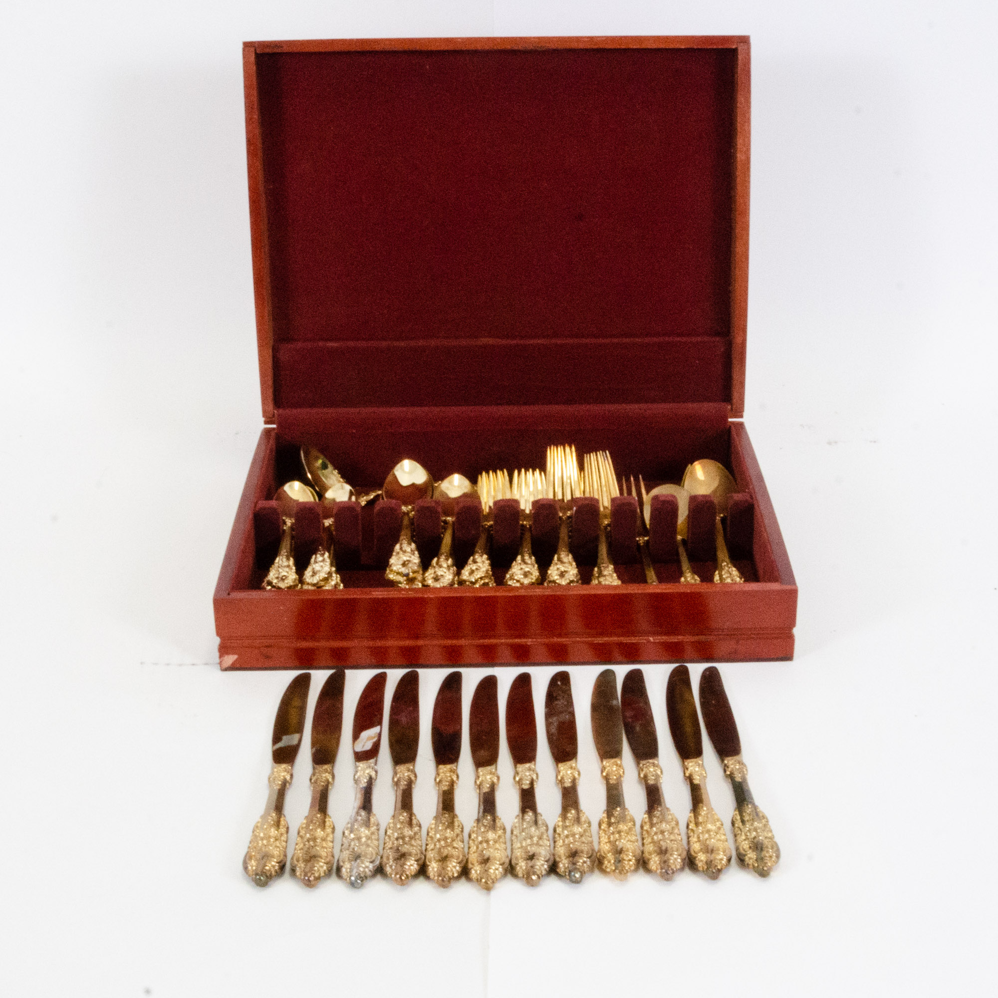 Godinger "Baroque" Gold-Plated Flatware Set
