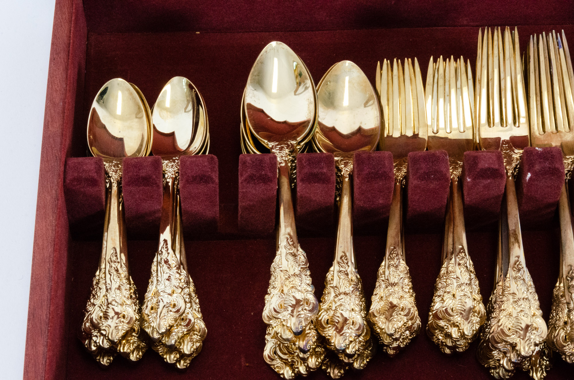 Godinger "Baroque" Gold-Plated Flatware Set