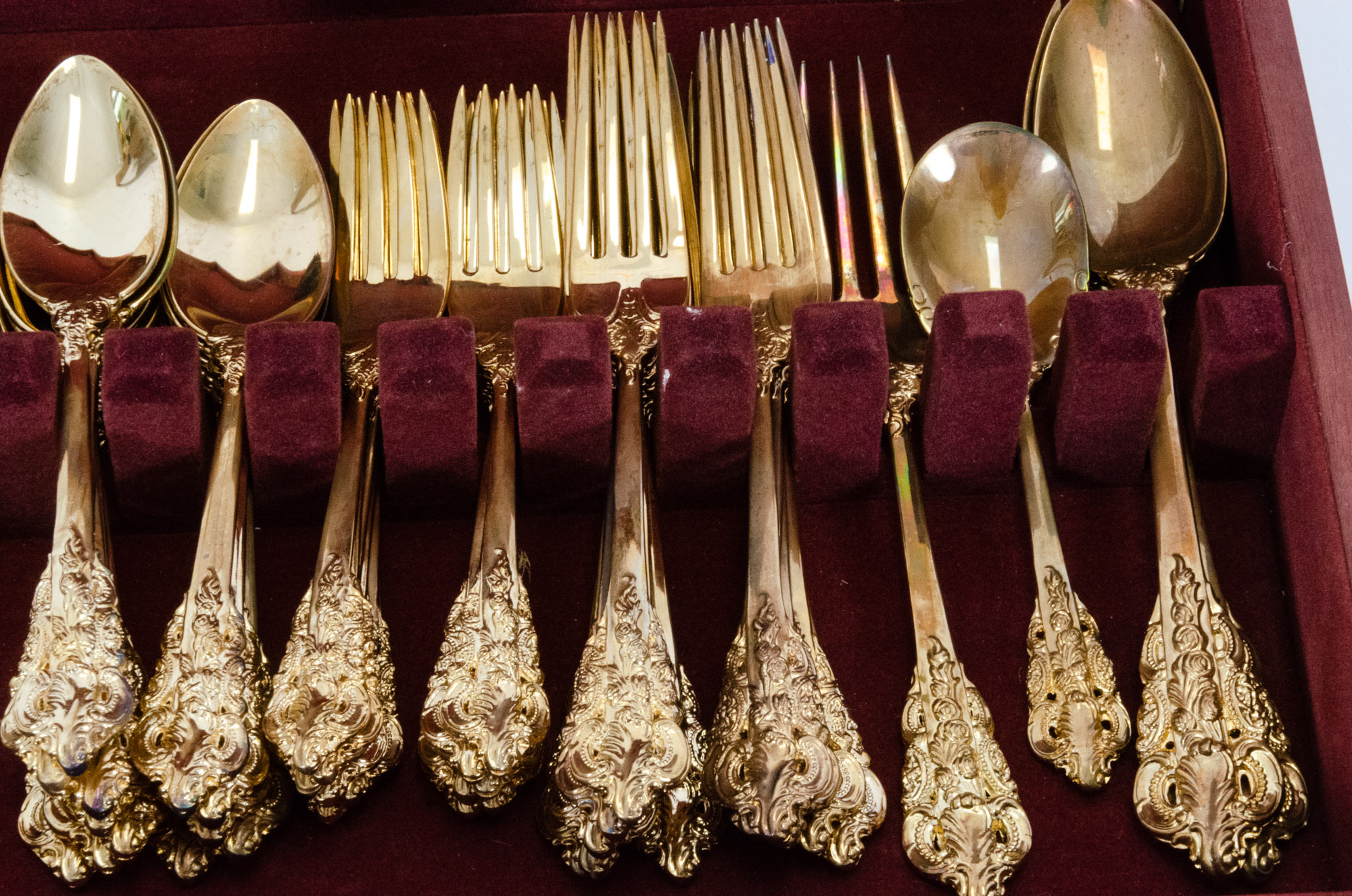 Godinger "Baroque" Gold-Plated Flatware Set
