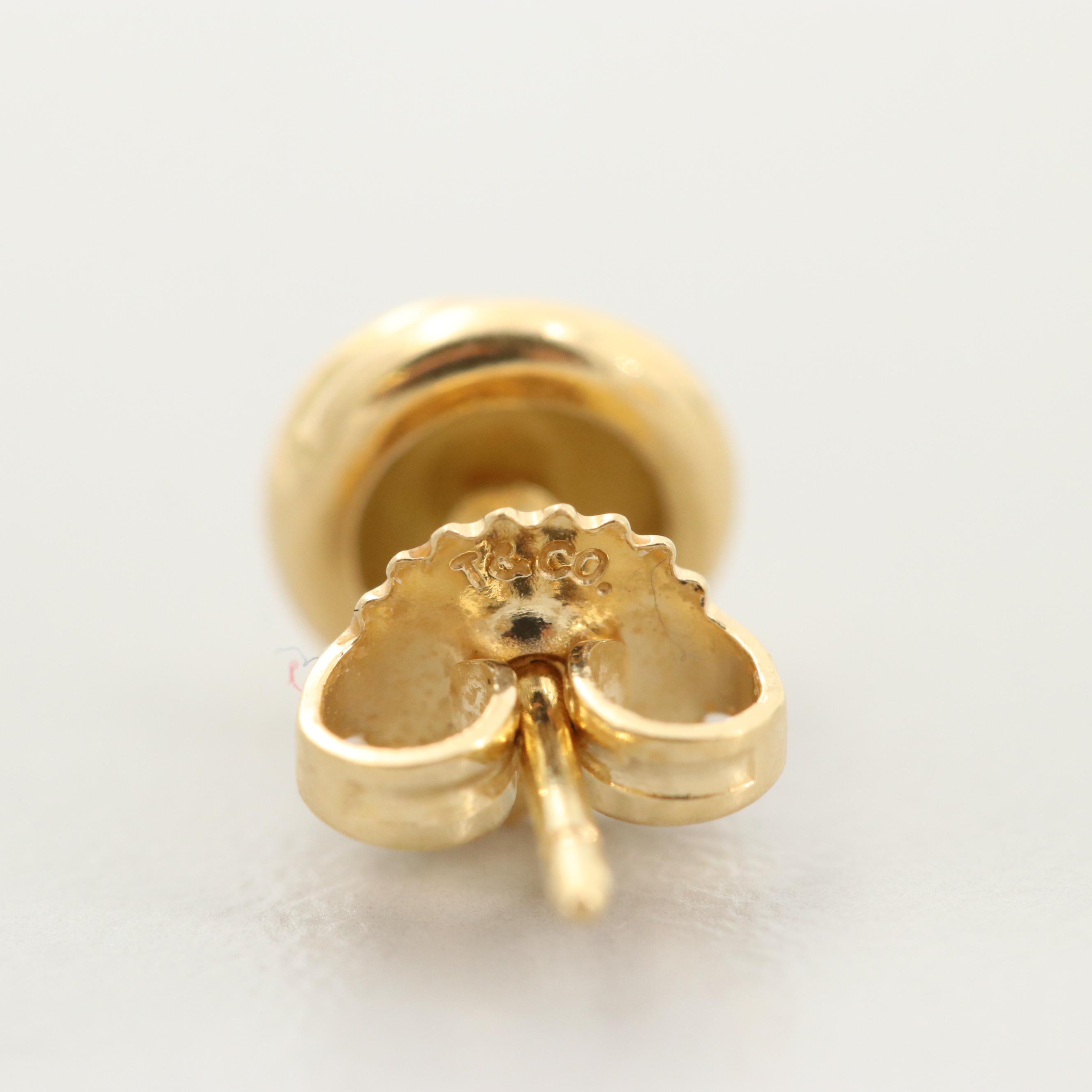 Tiffany & Co. 18K Yellow Gold Spiral Swirl Stud Earrings