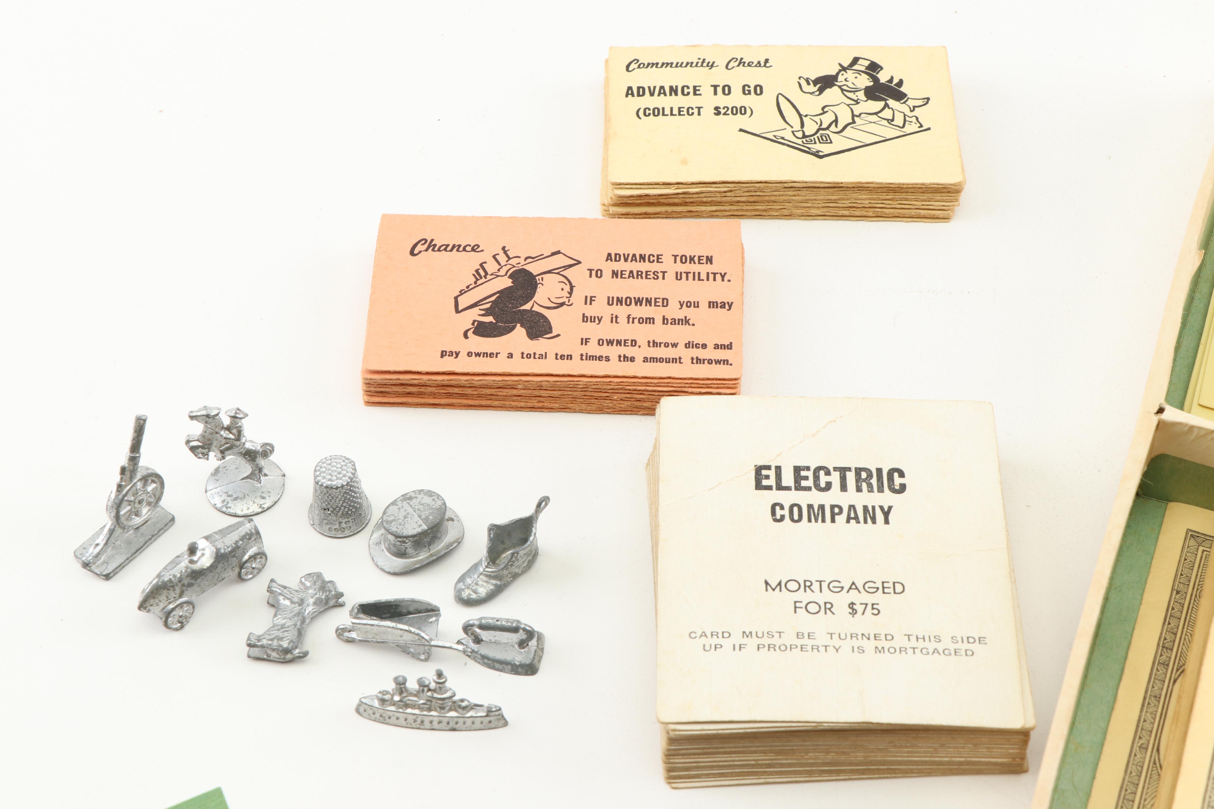 Vintage Parker Brothers Monopoly Board Game