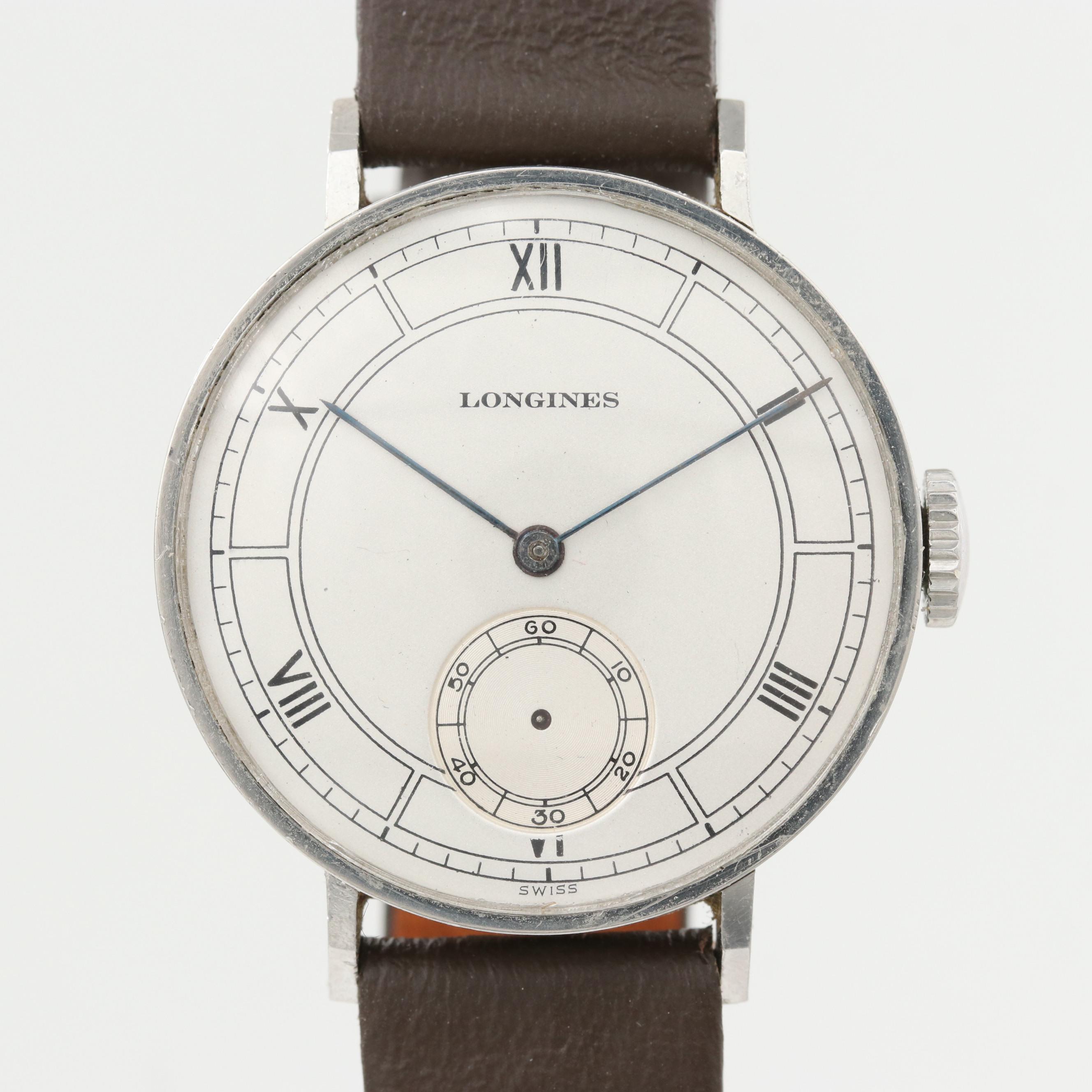 Longines Stainless Steel Stem Wind Watch