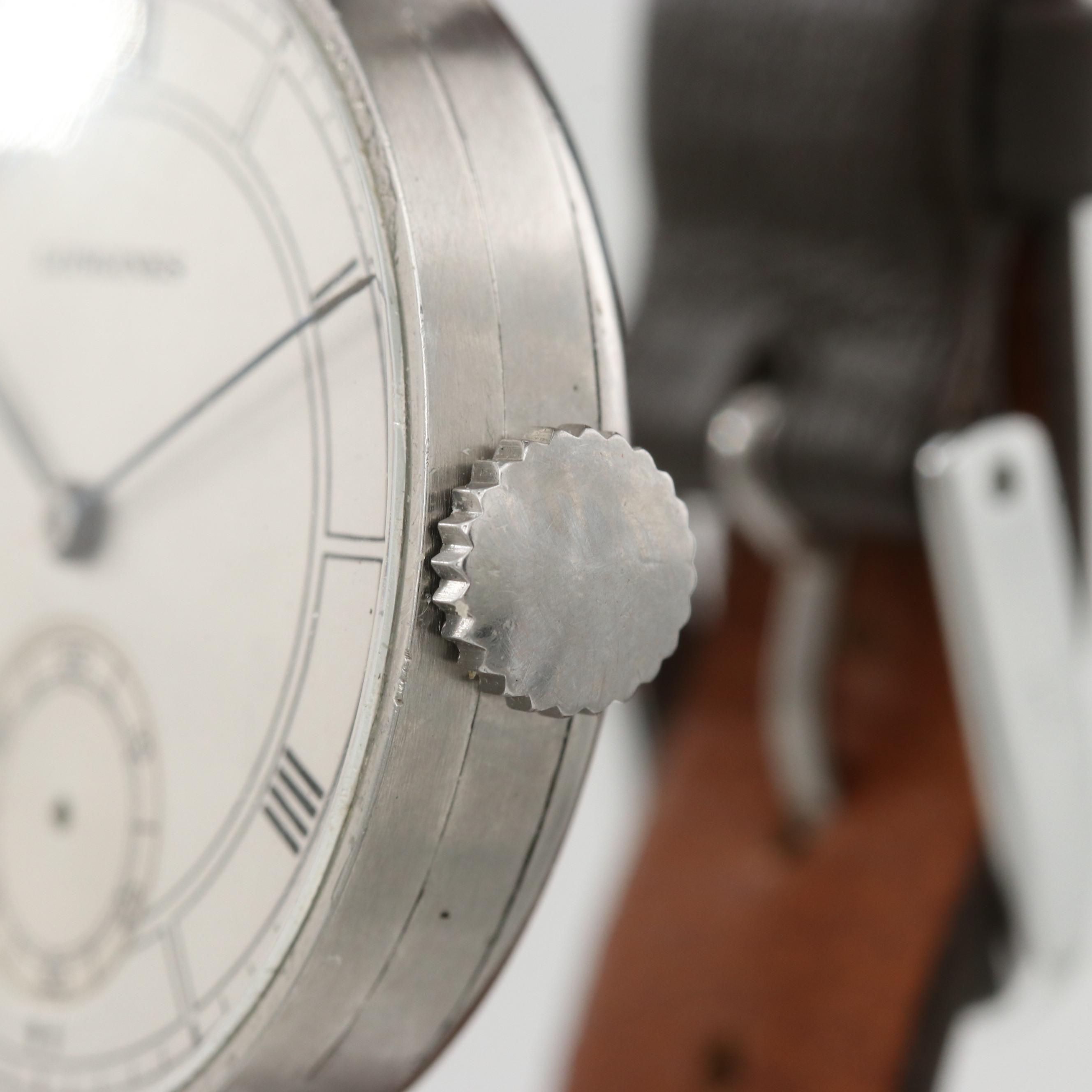 Longines Stainless Steel Stem Wind Watch