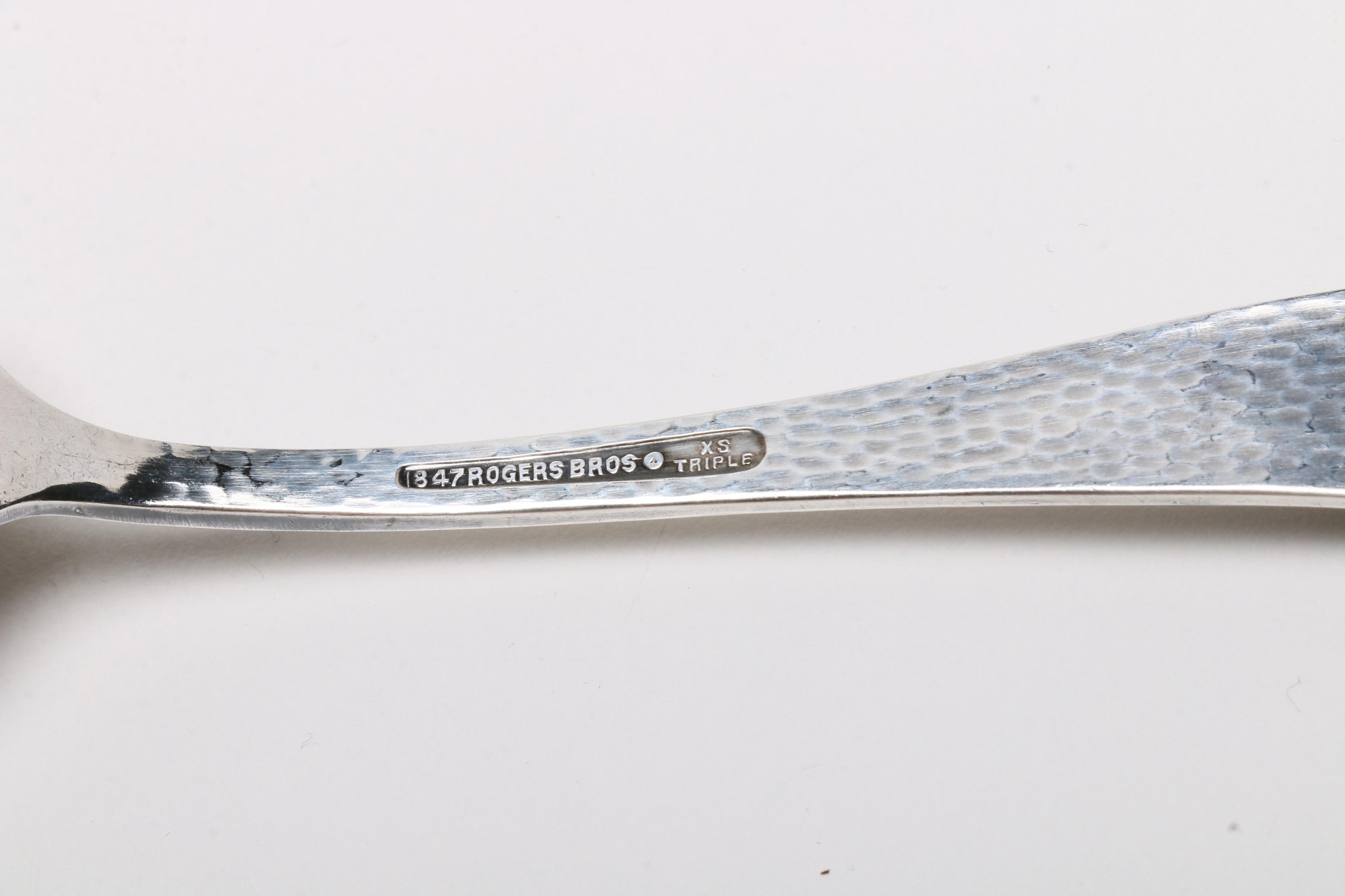 Rogers Brothers Silver Plate "Heraldic" Flatware with Chest, Early 20th Century