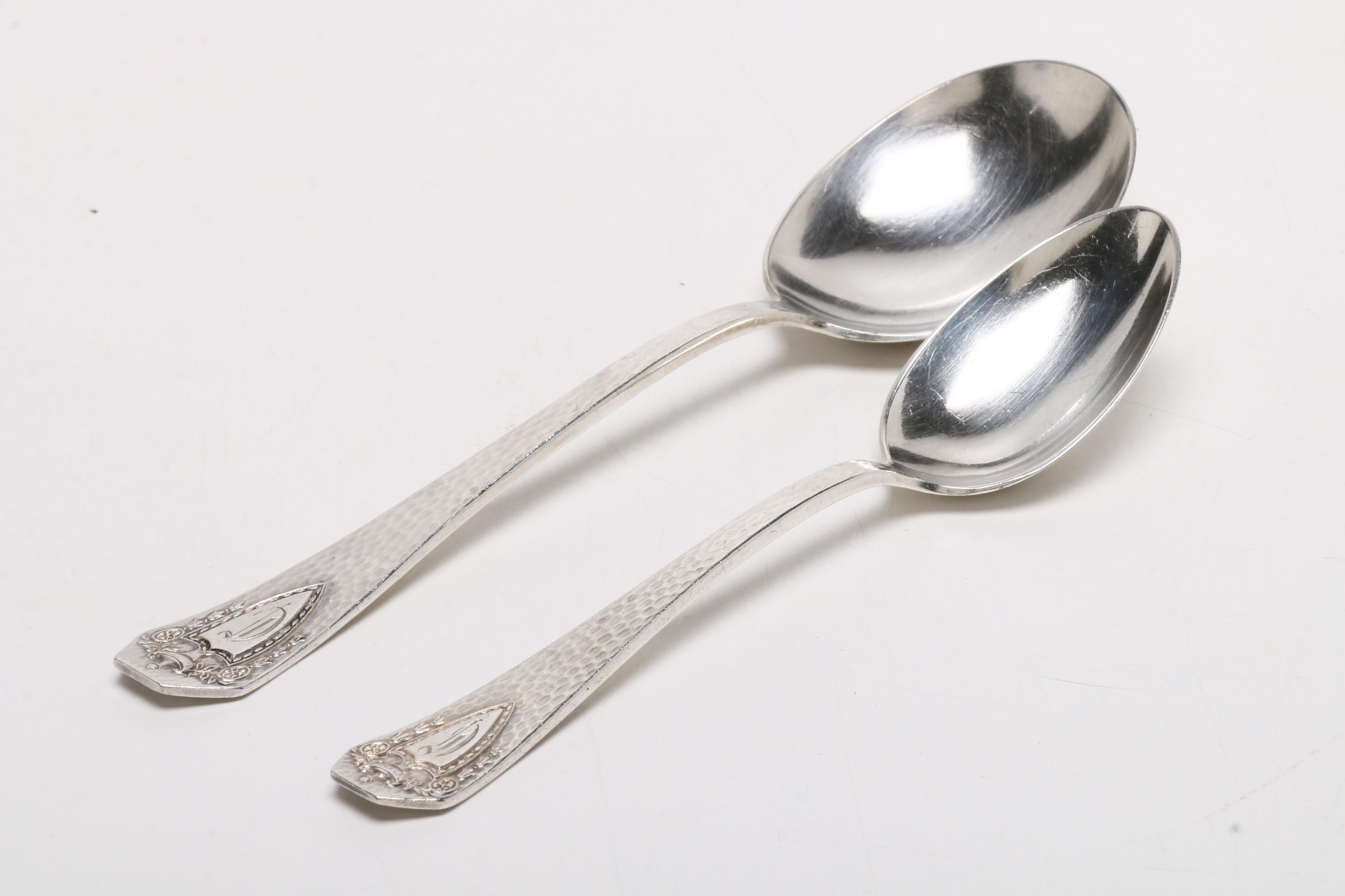 Rogers Brothers Silver Plate "Heraldic" Flatware with Chest, Early 20th Century