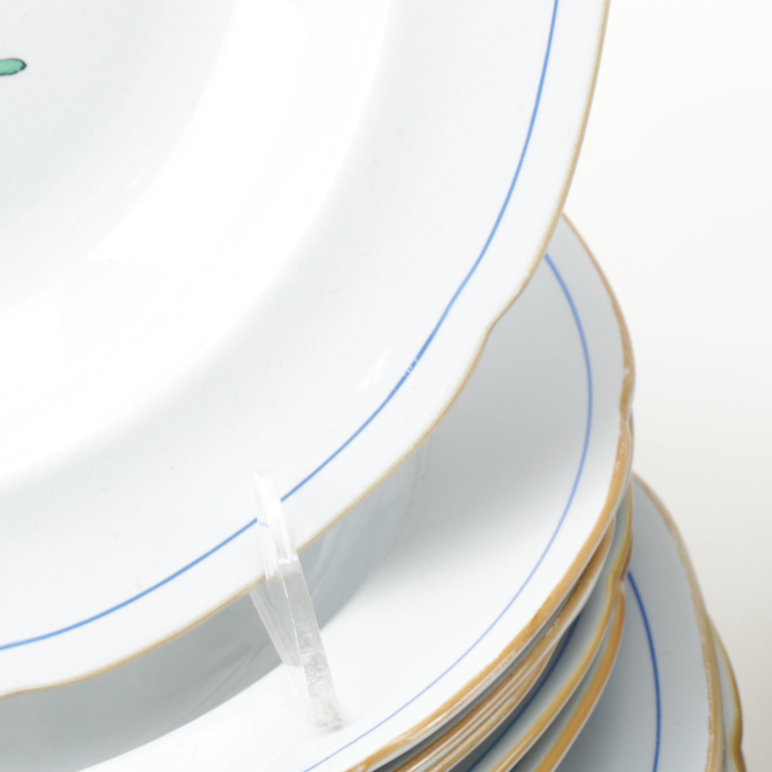 Vintage Spode "Queensbird" Stoneware Dinnerware Service for Six