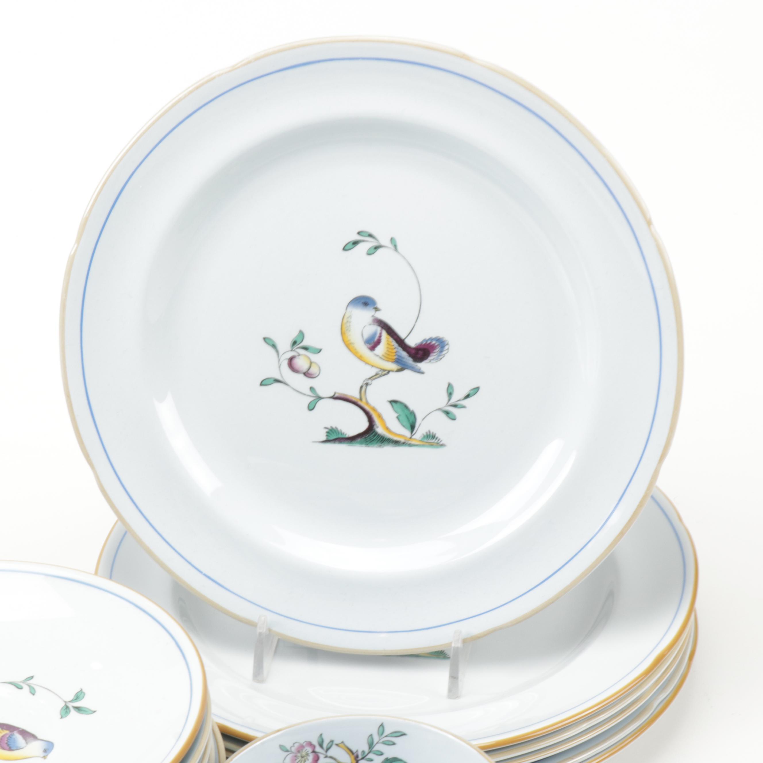 Vintage Spode "Queensbird" Stoneware Dinnerware Service for Six