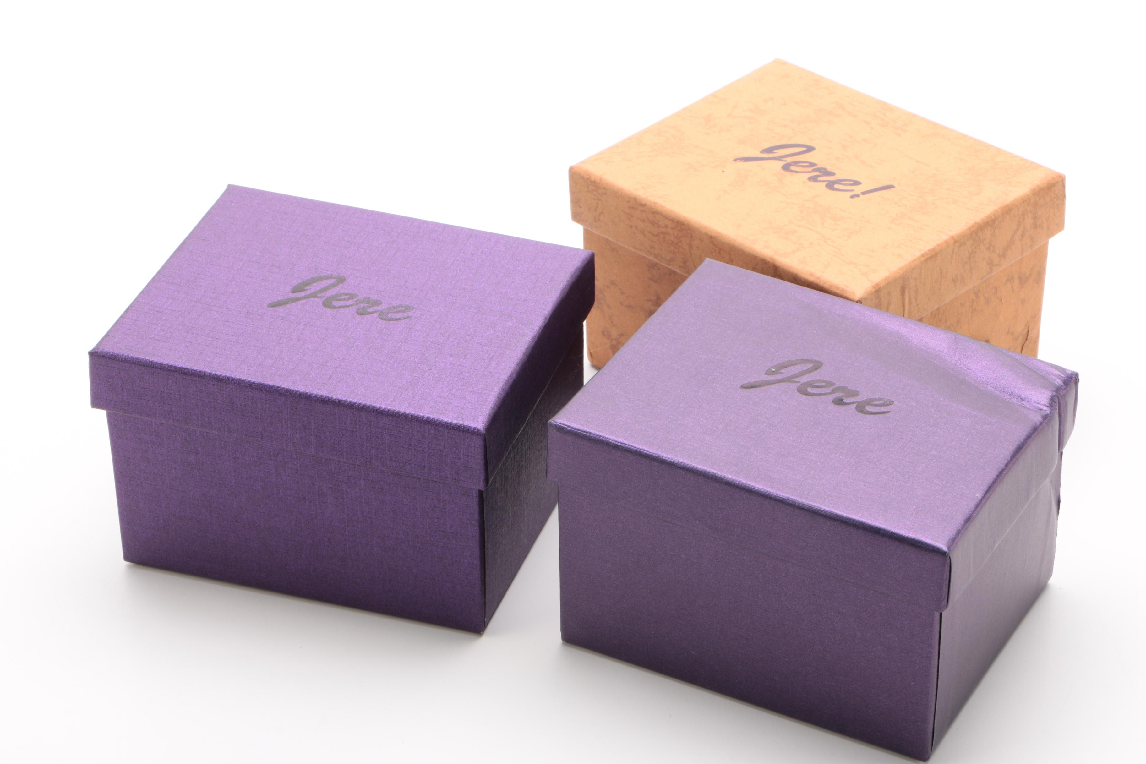 Jere Wright Enameled Trinket Boxes with Crystal Embellishments