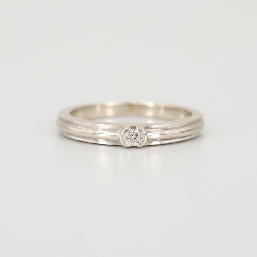 14K White Gold Diamond Ring